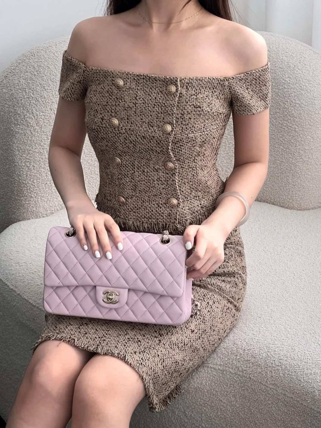 Chan cf25 chain shoulder bag