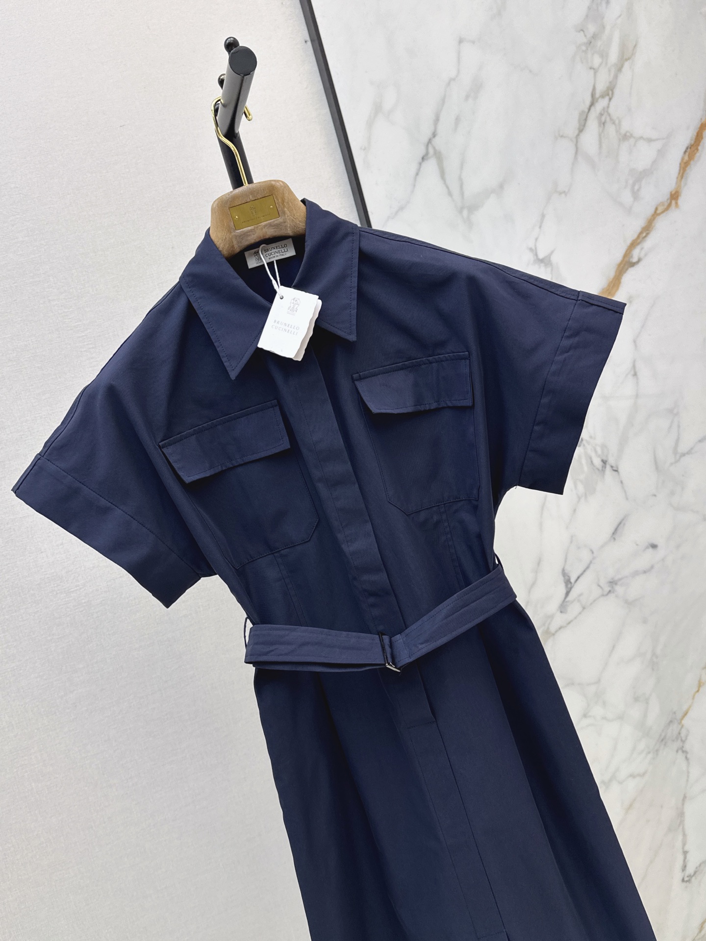 Brun 26ss belted shirt dress
