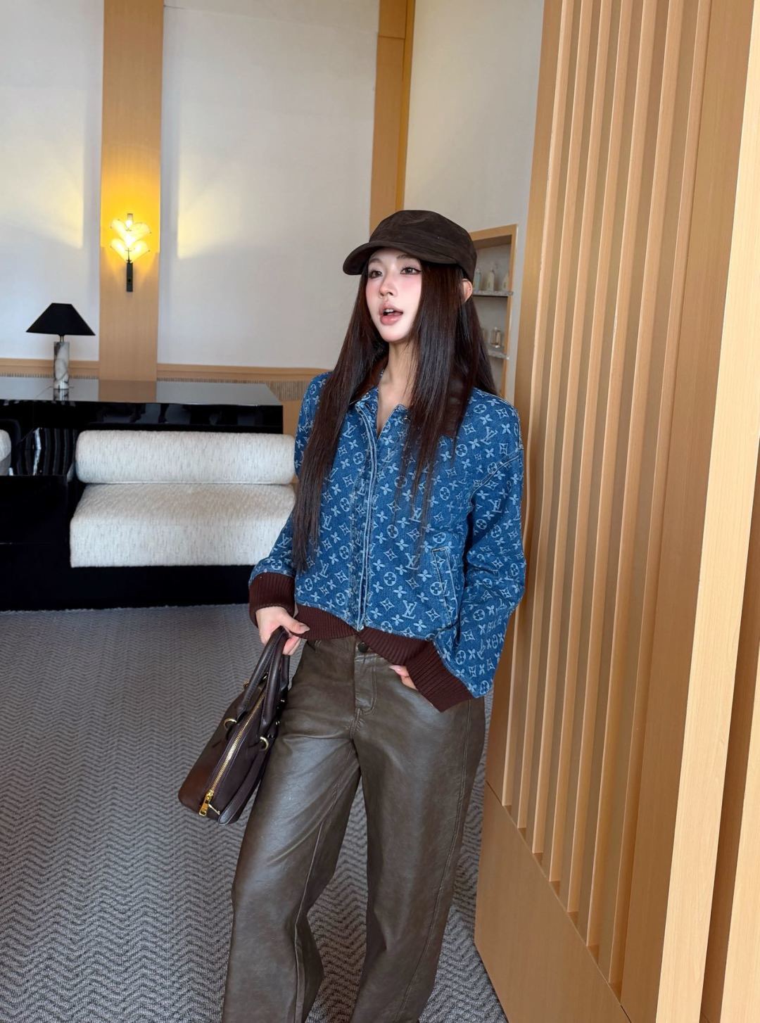 Loui 26fw jacquard denim jacket