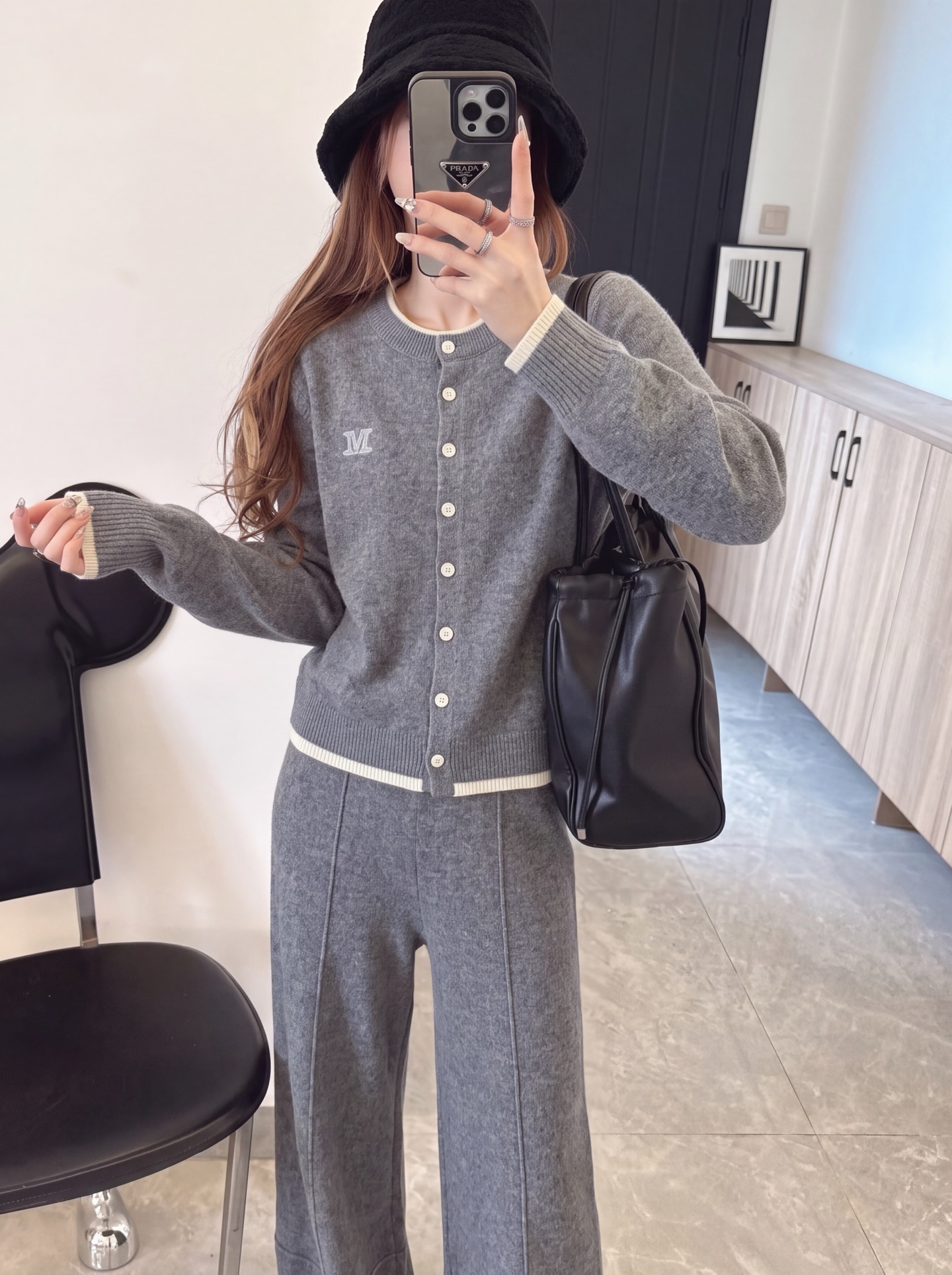 Max 26fw knit cardigan pants sets