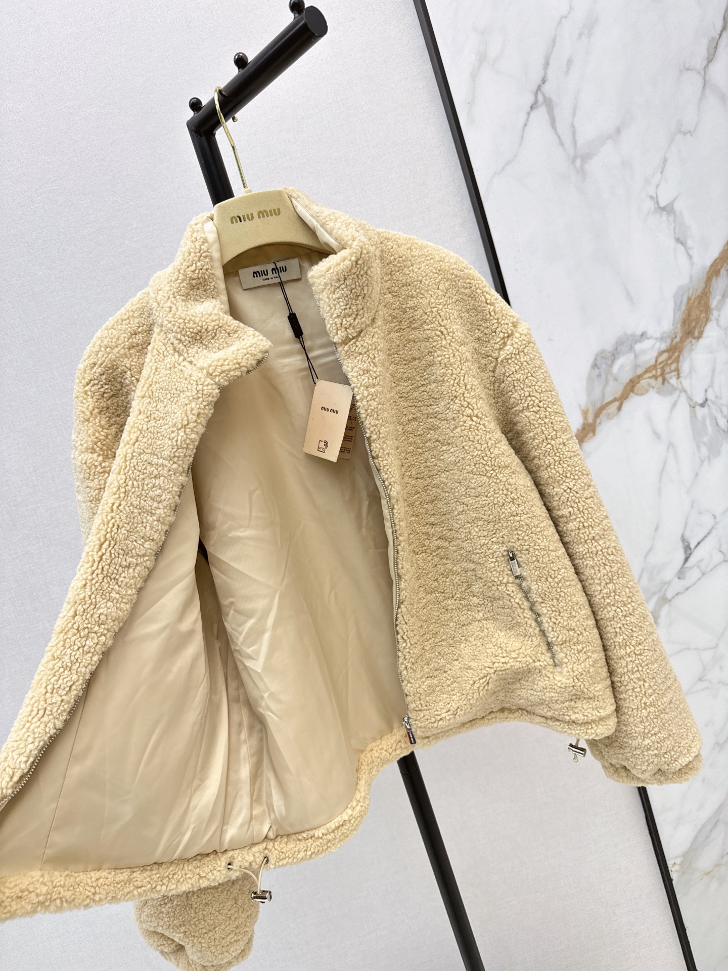 Miu 26fw faux shearling jacket