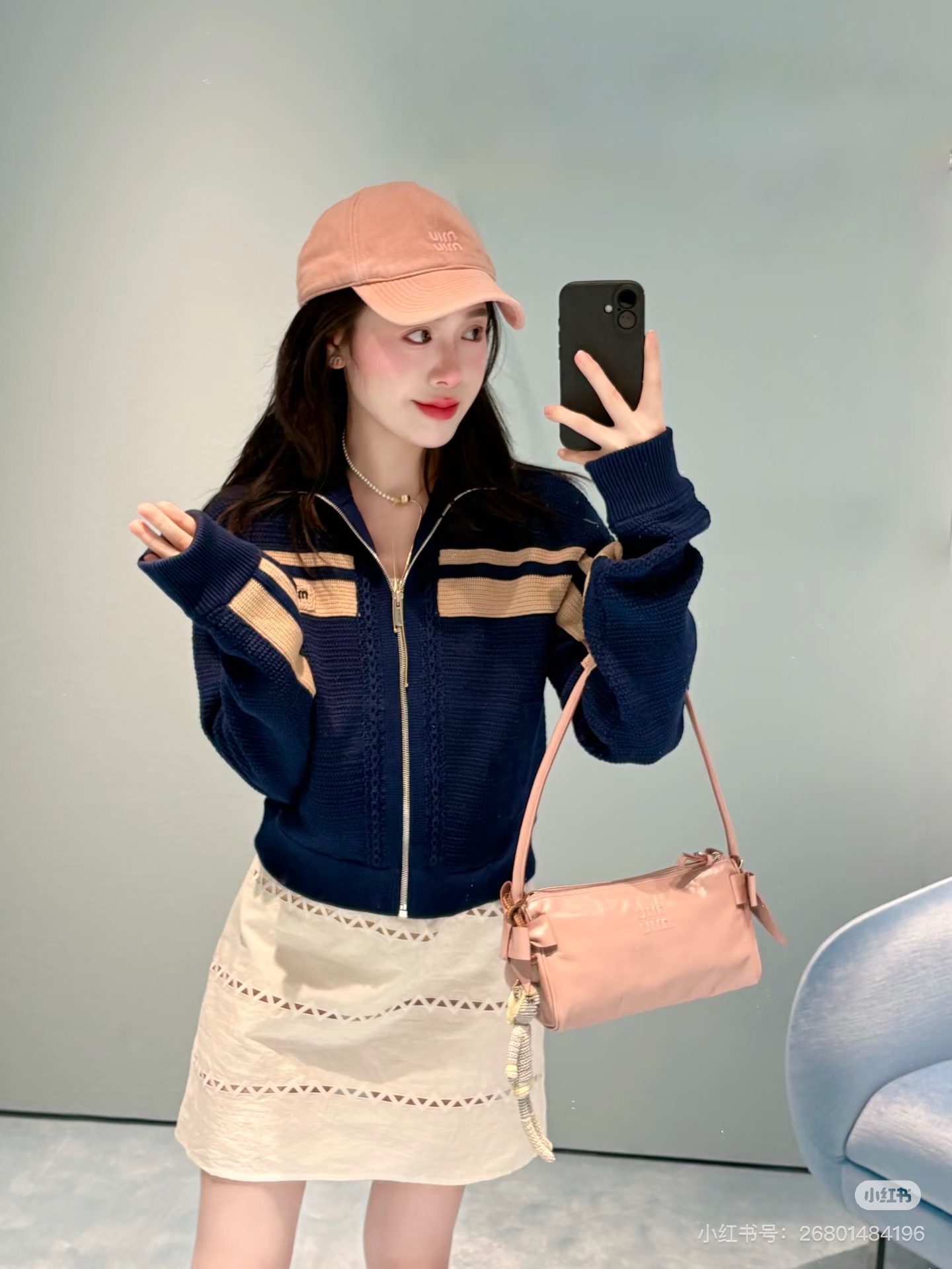 Miu 26fw knit bomber jacket
