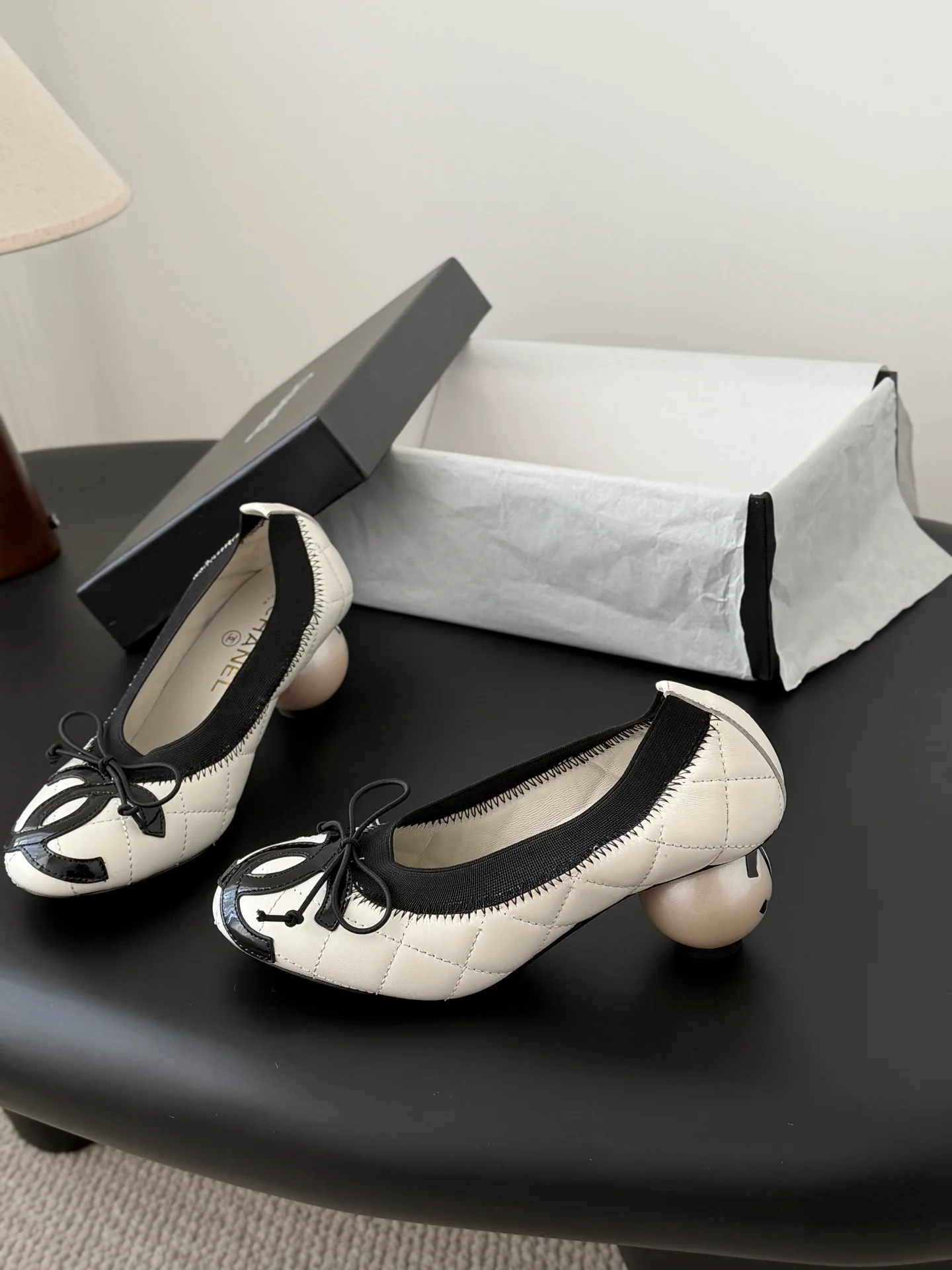 Chan 25k chunky heel ballerina shoes