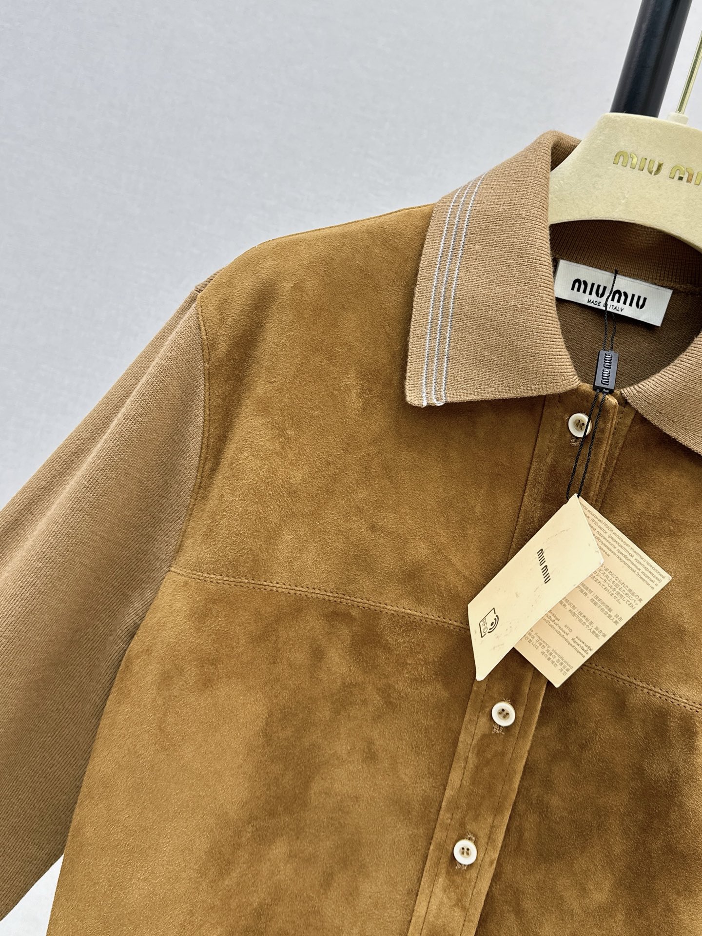 Miu 26fw suede fleece jacket