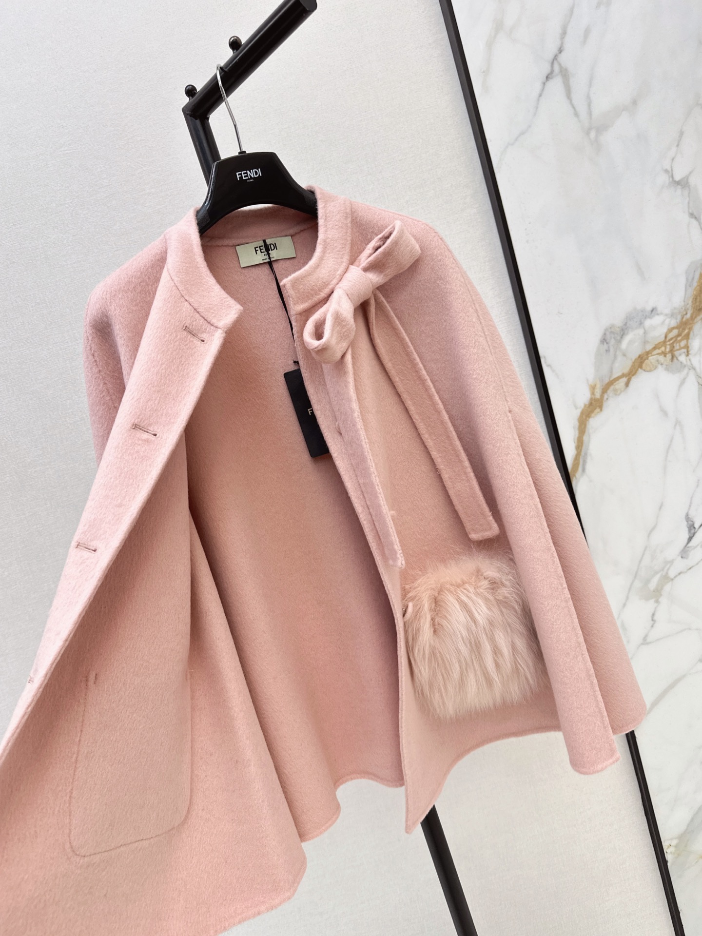 Fen 26fw woolen cape jacket