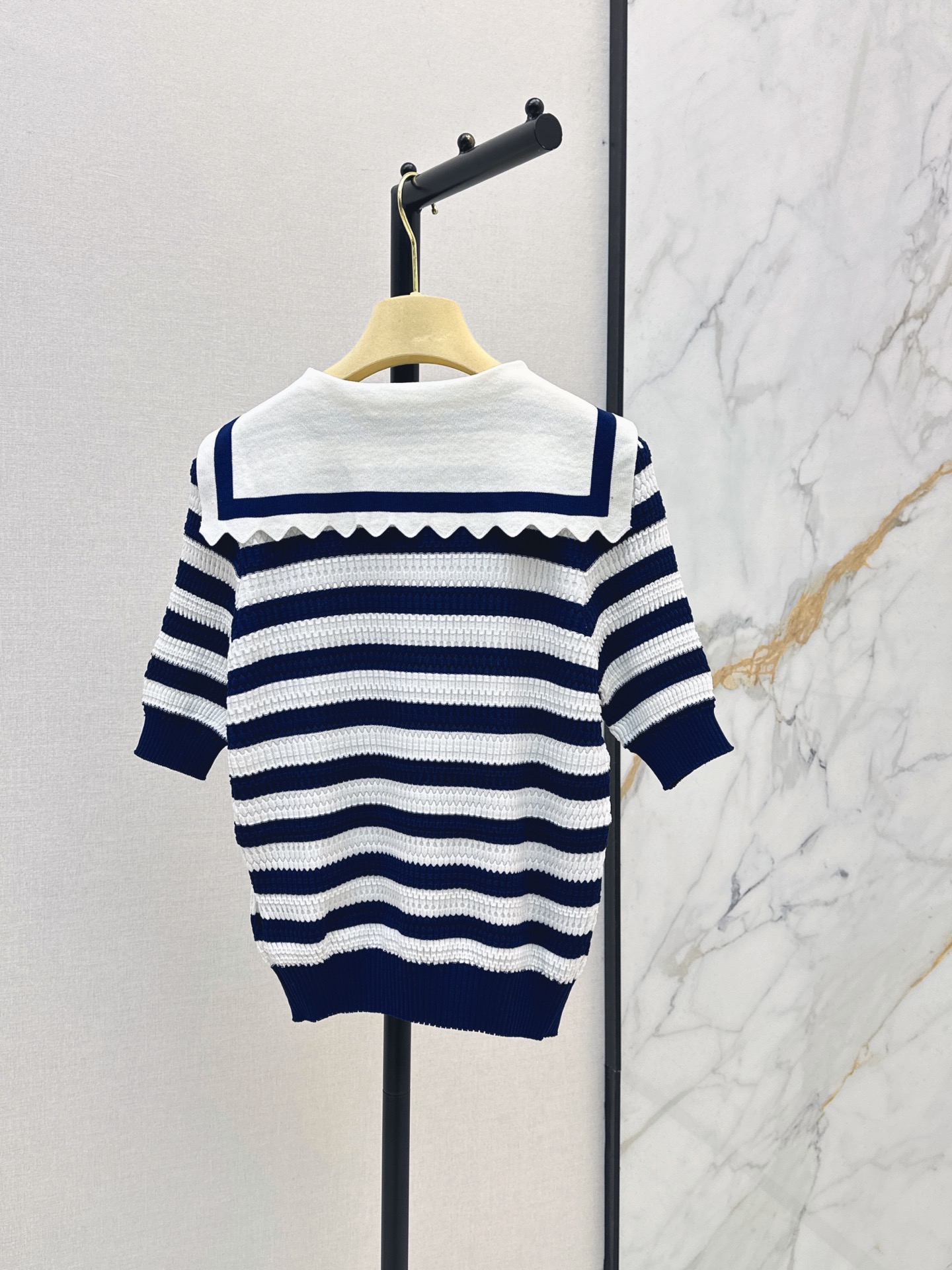Miu 26ss stripe knit top