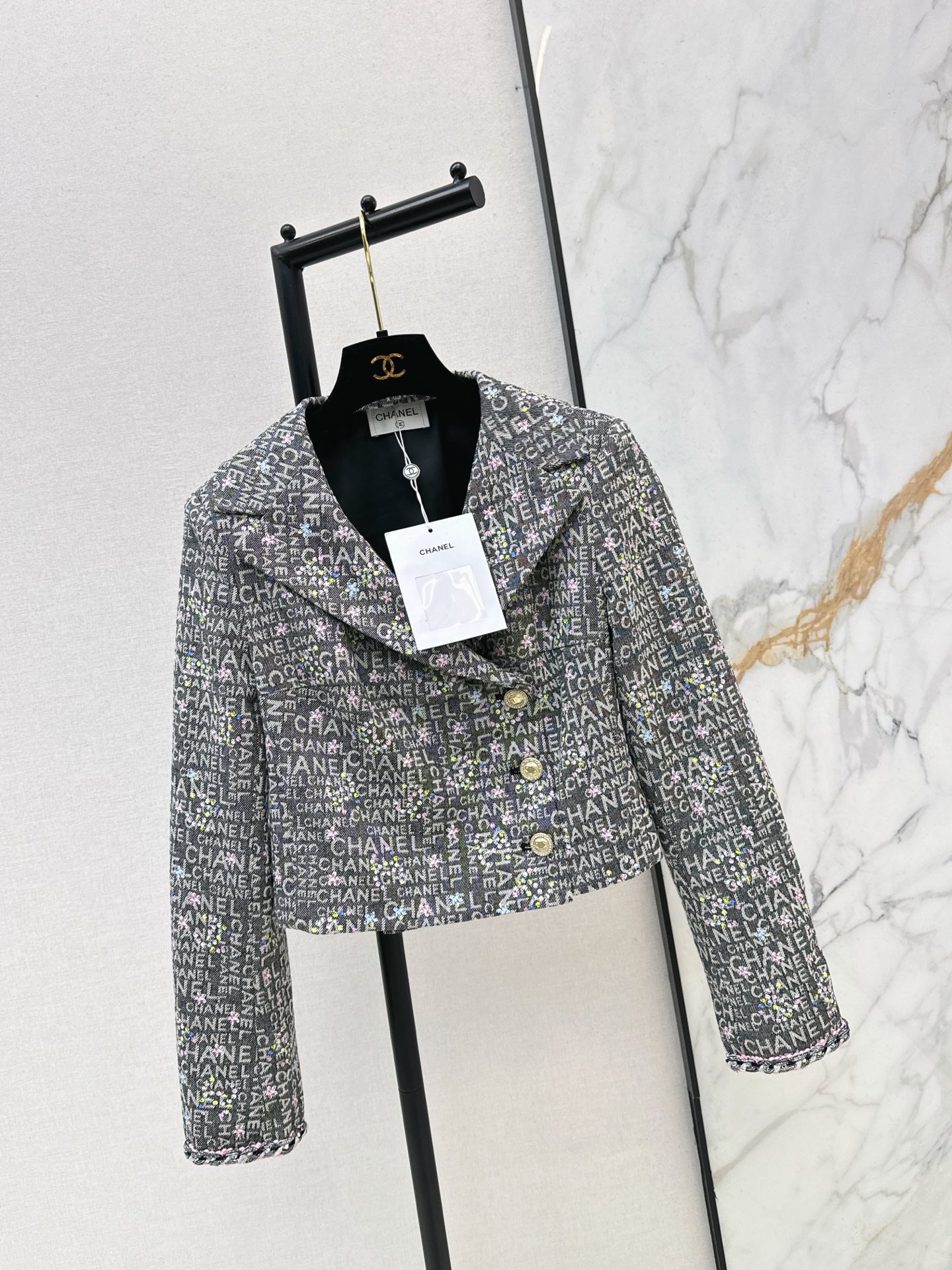 Chan 26fw cropped denim jacket