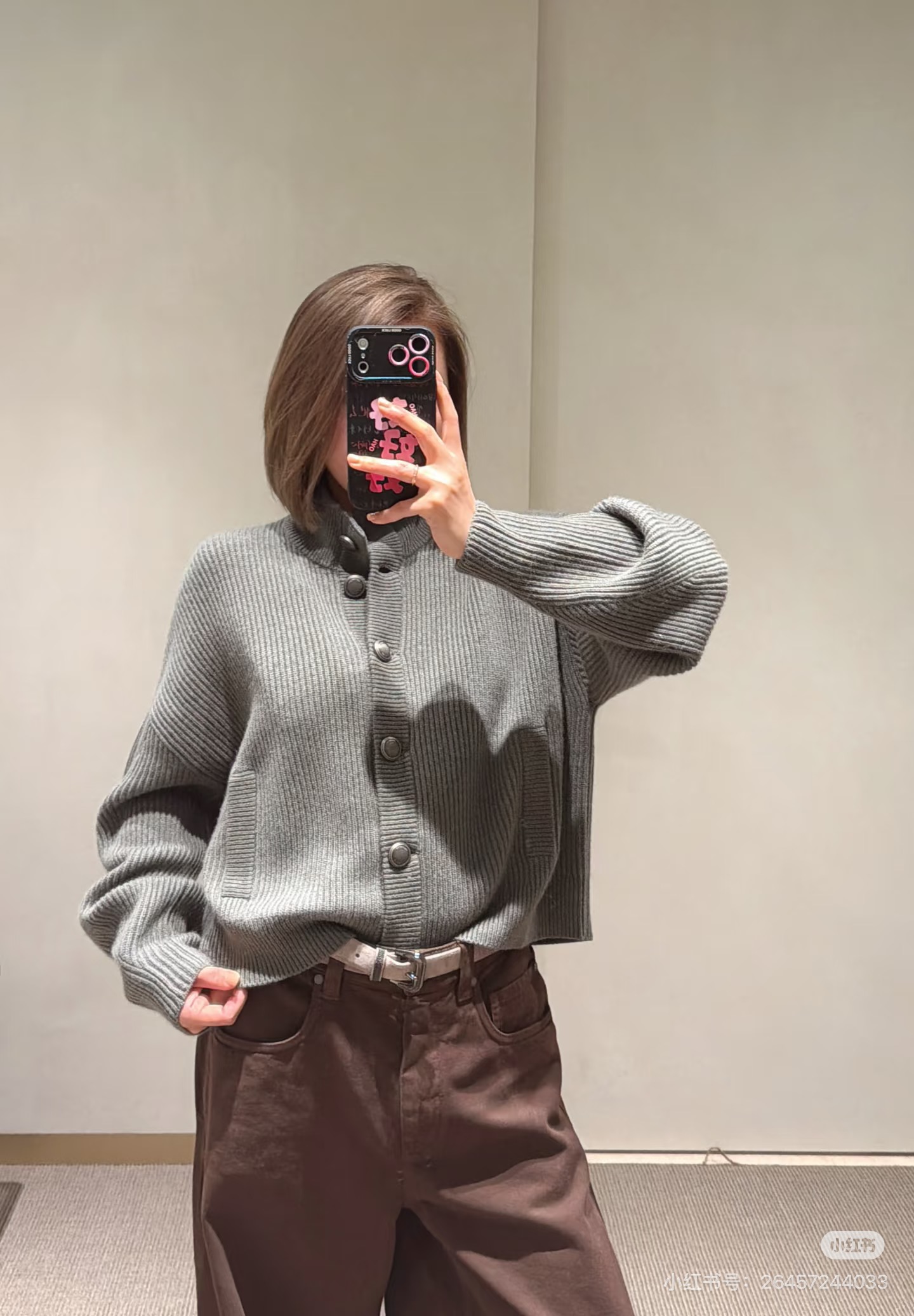 Brun 26fw cashmere cardigan