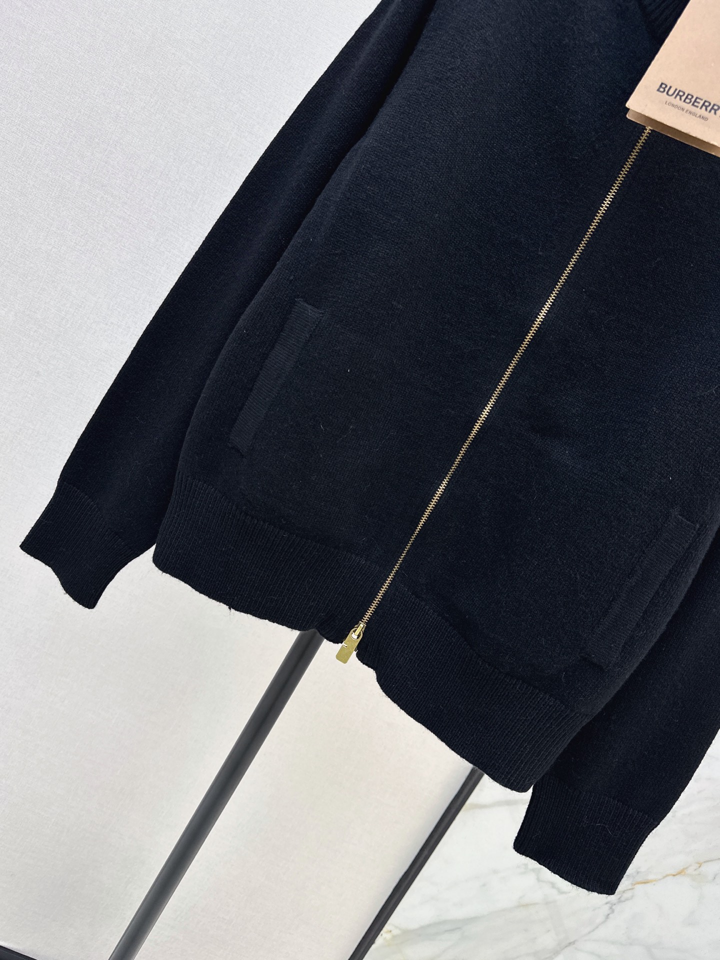 Burb 26fw check contract zipper jacket