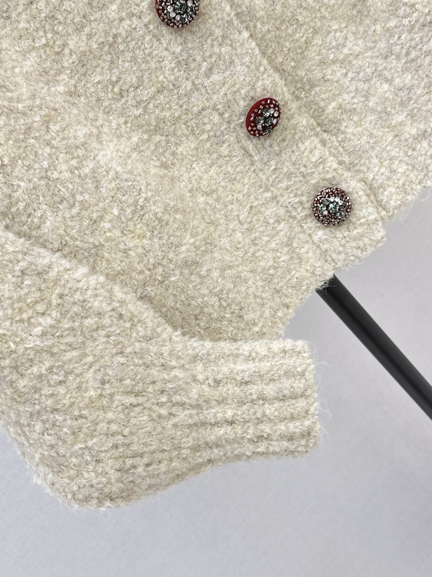 Chan 26fw textured knit cardigan