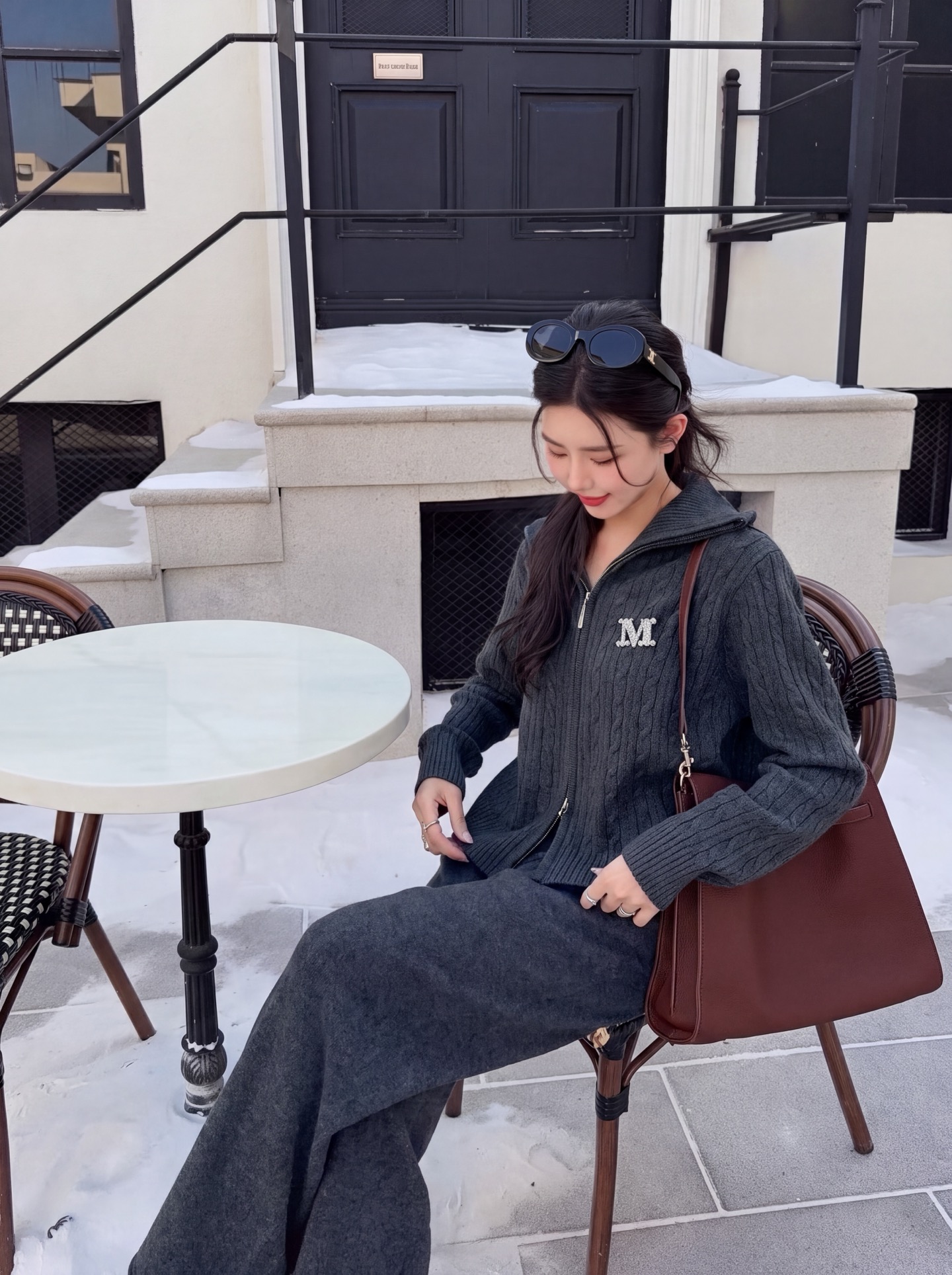 Max 26fw wool sweater pants sets