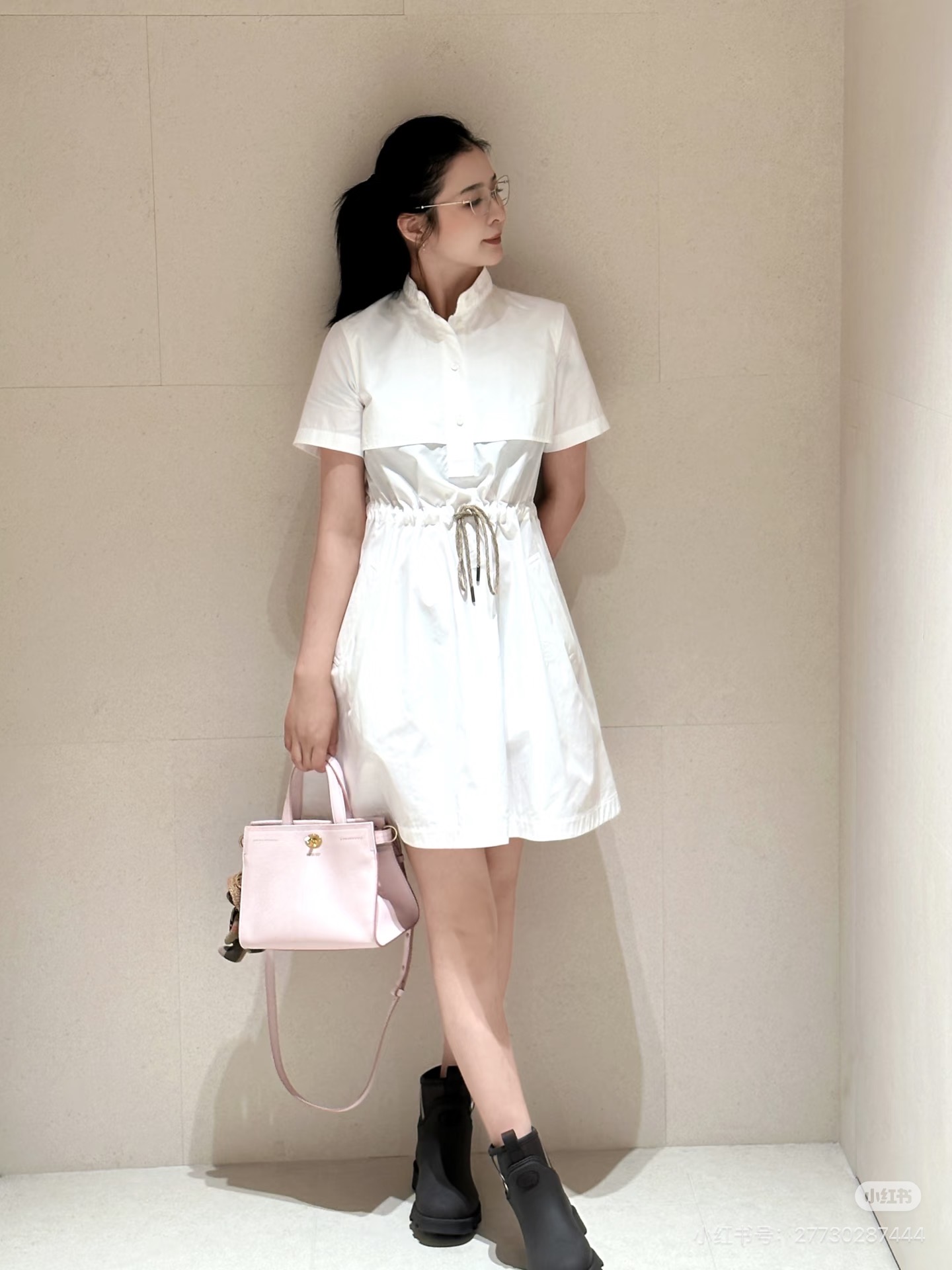Brun 26fw drawstring dress