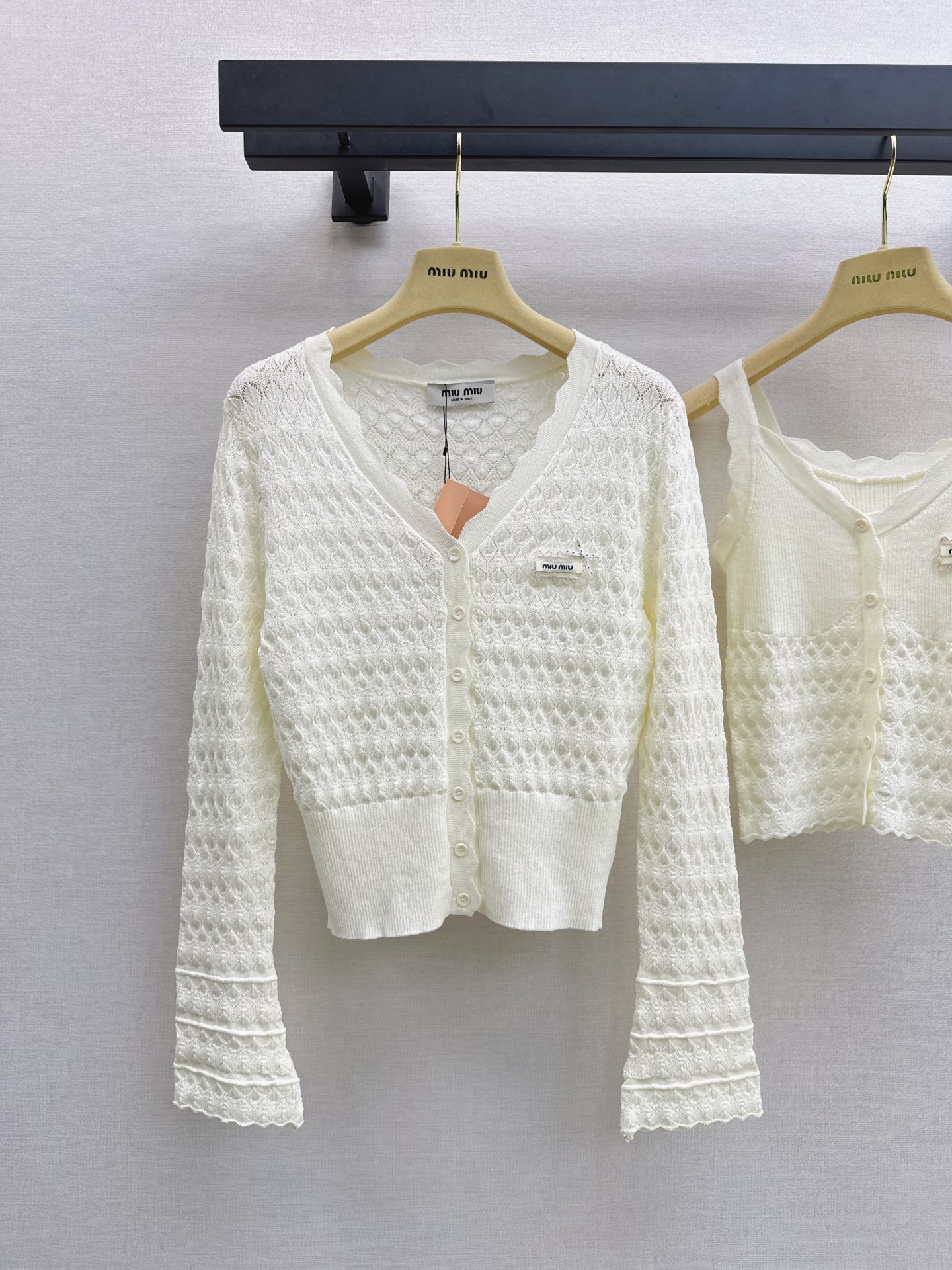 Miu 26fw knit vest cardigan sets