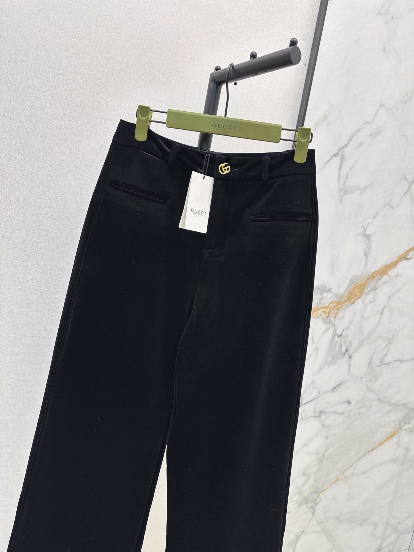 Guc 26fw velvet wide leg pants