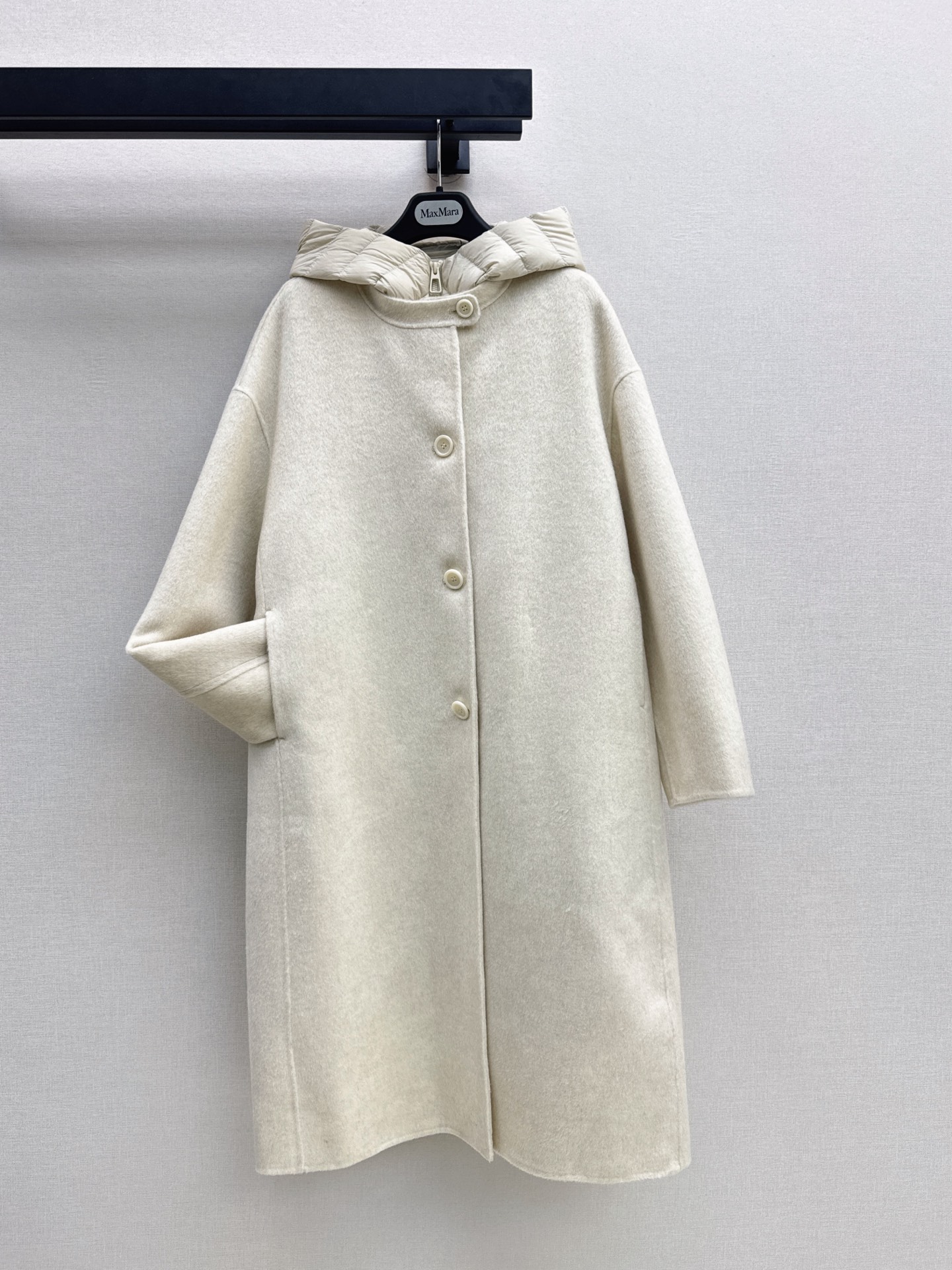 Max 26fw hooded down vest woolen overcoats sets