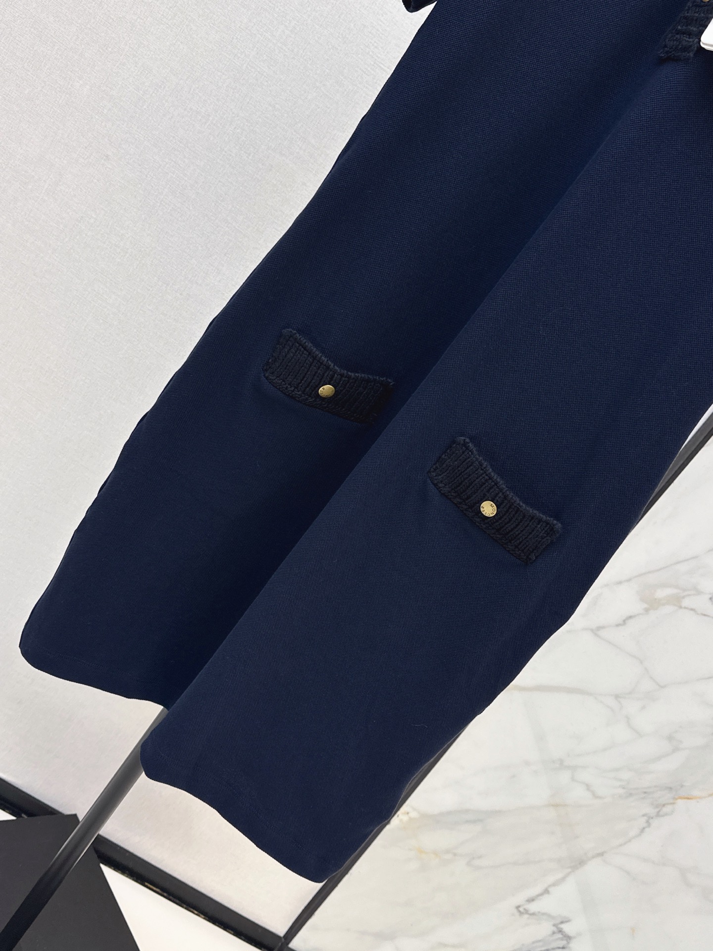 Monc 26ss knit contract polo dress