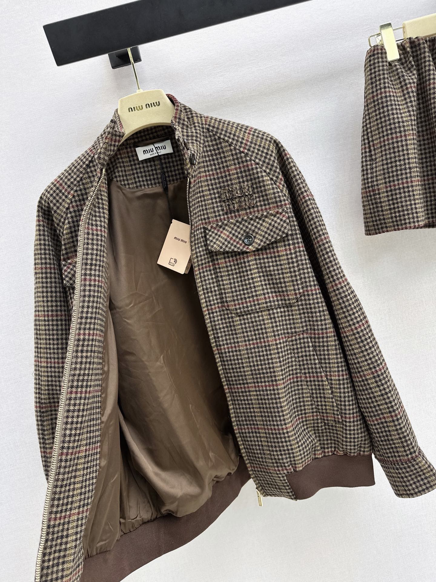 Miu 26fw houndstooth jacket