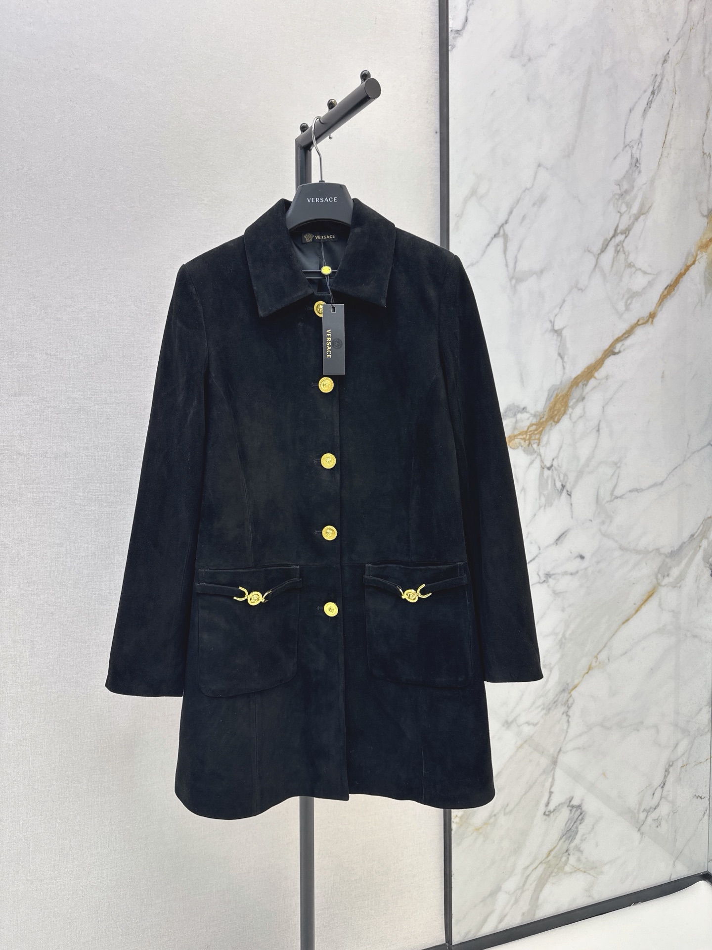 Ver 26fw suede long jacket