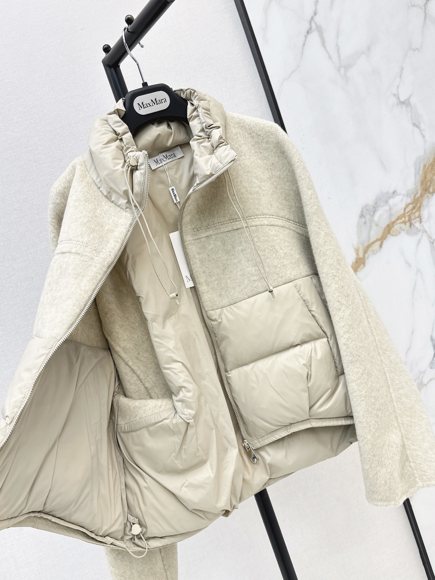 Max 26fw wool contract down jacket