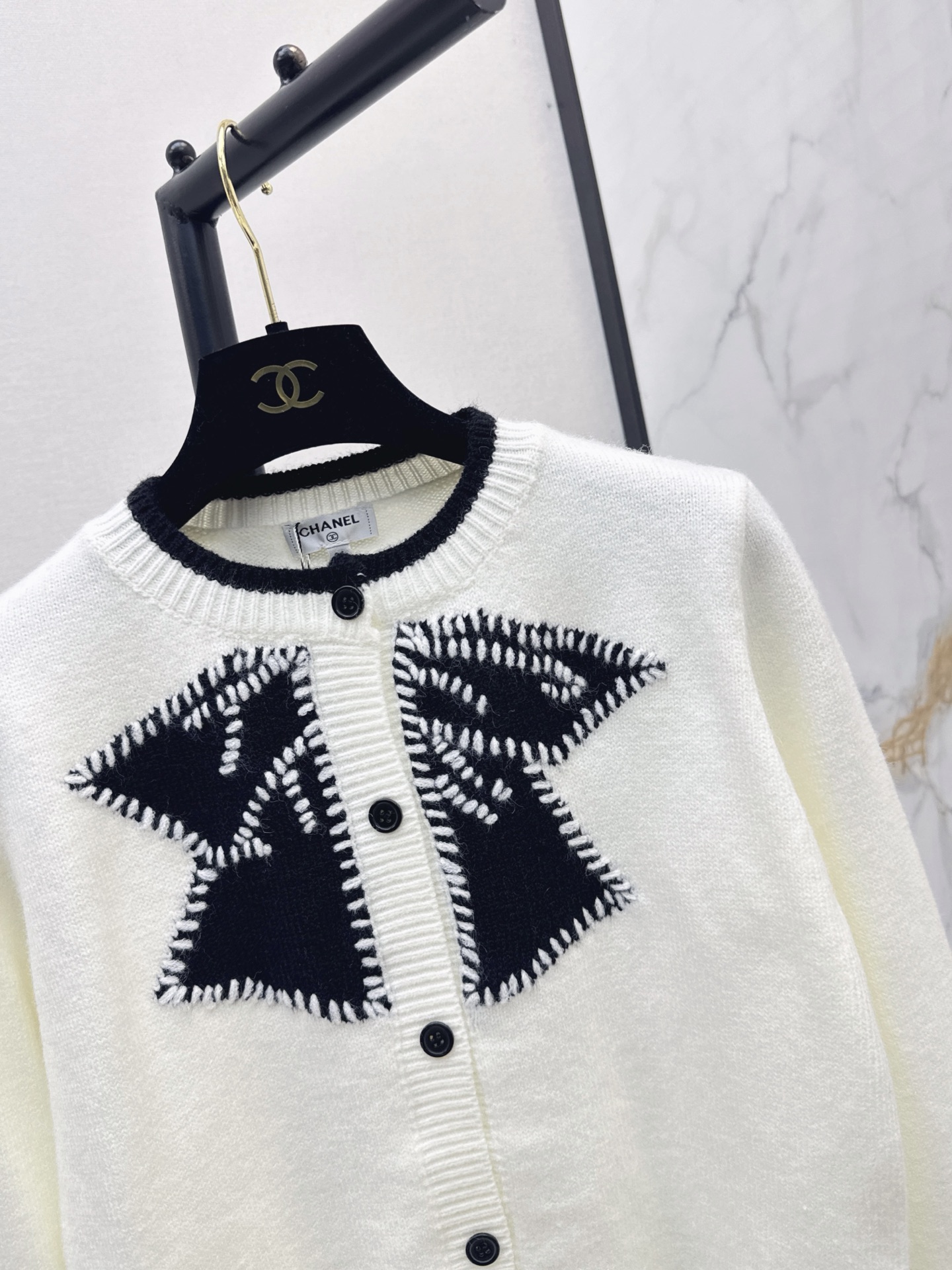 Chan 26fw bow knit cardigan