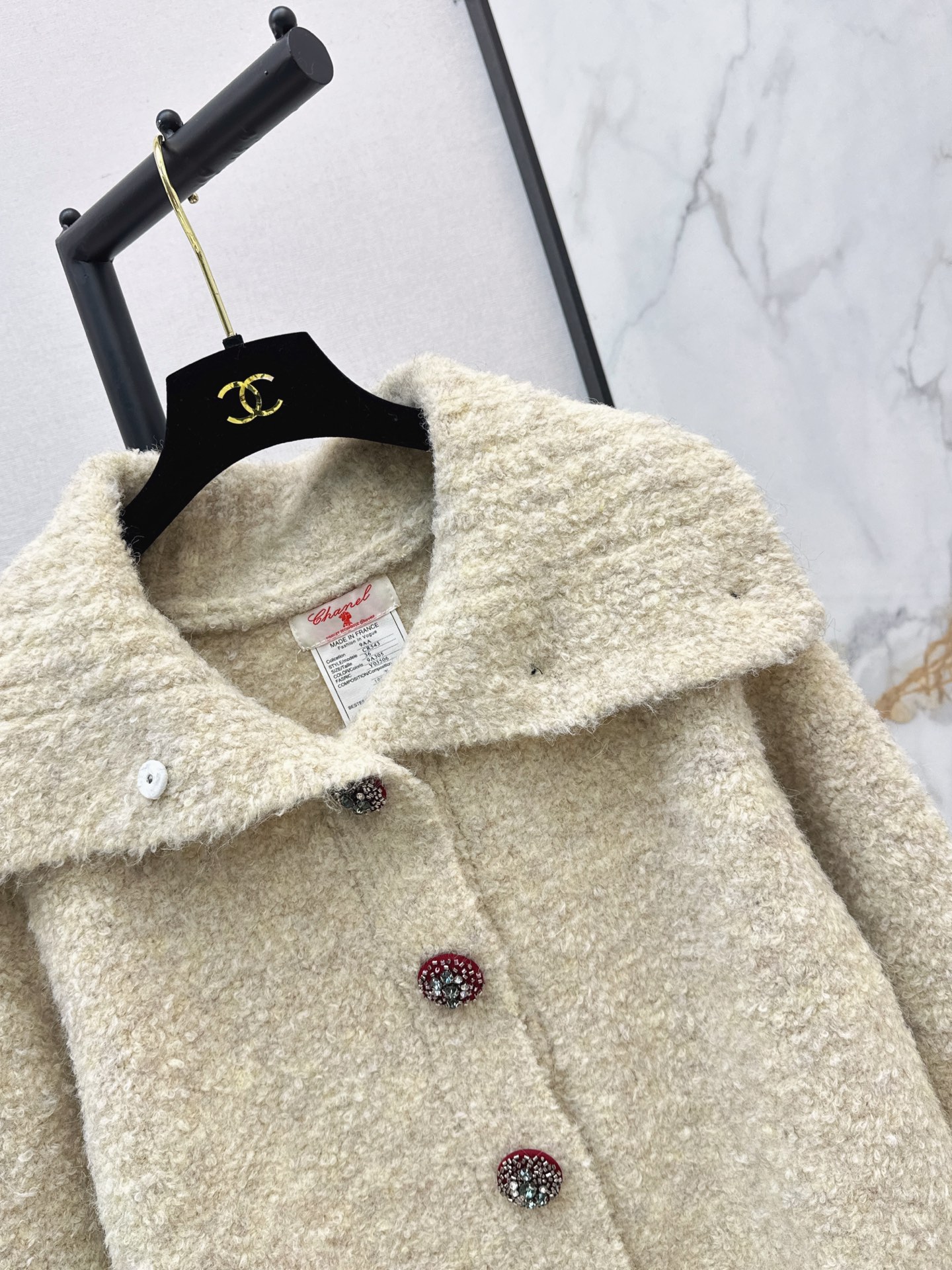 Chan 26fw textured knit cardigan
