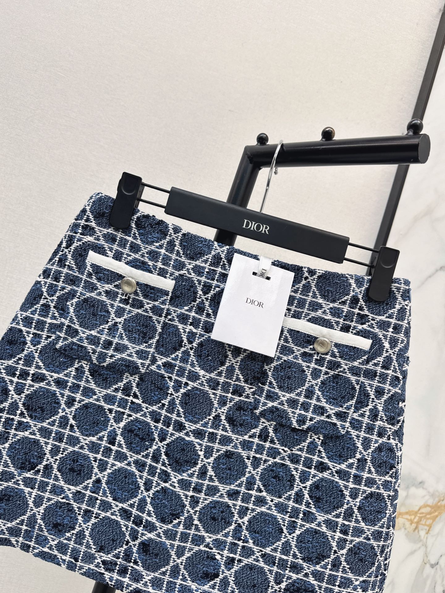 CD 26fw check A-line skirt