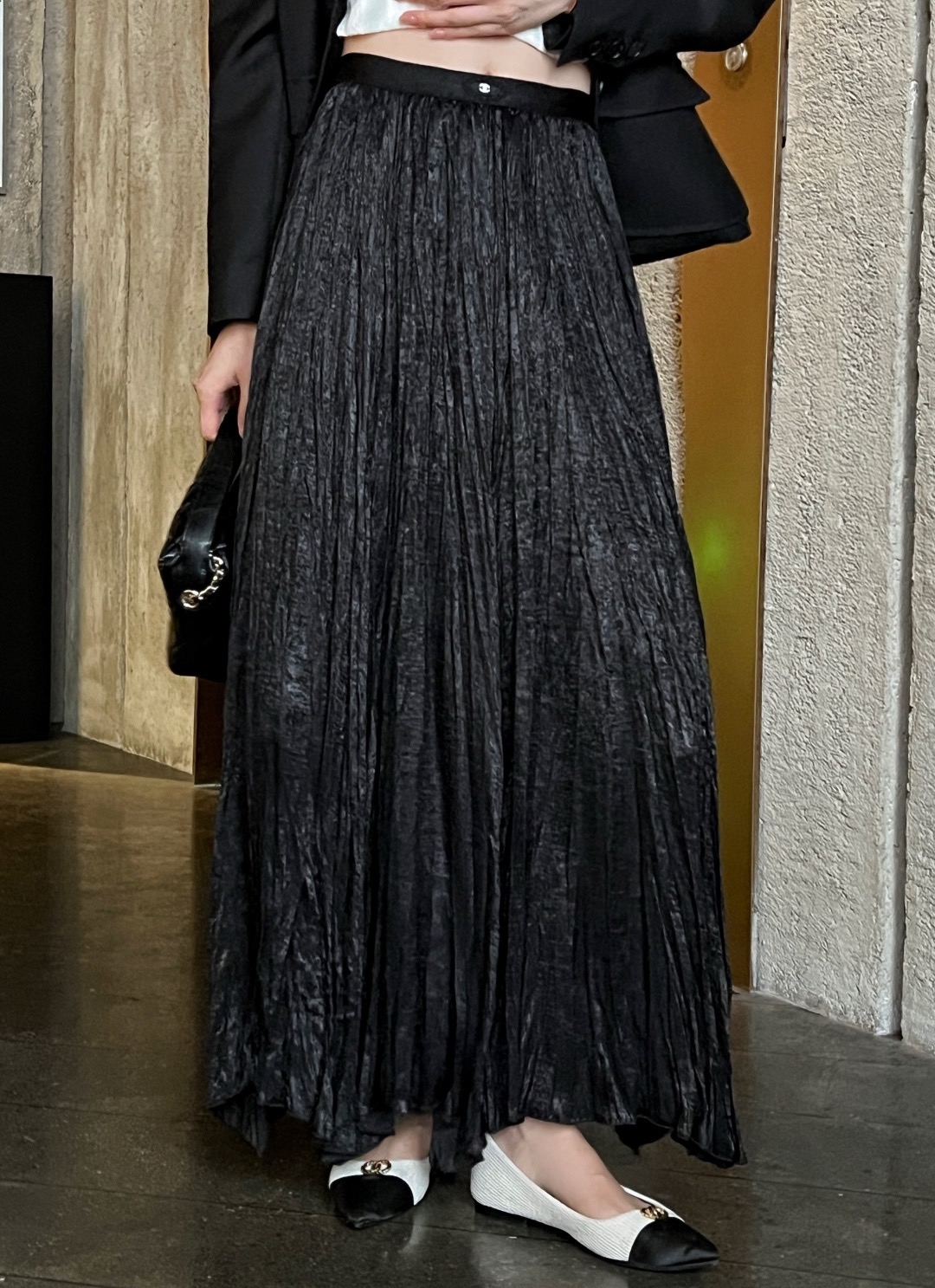 Chan 26fw pleated skirt