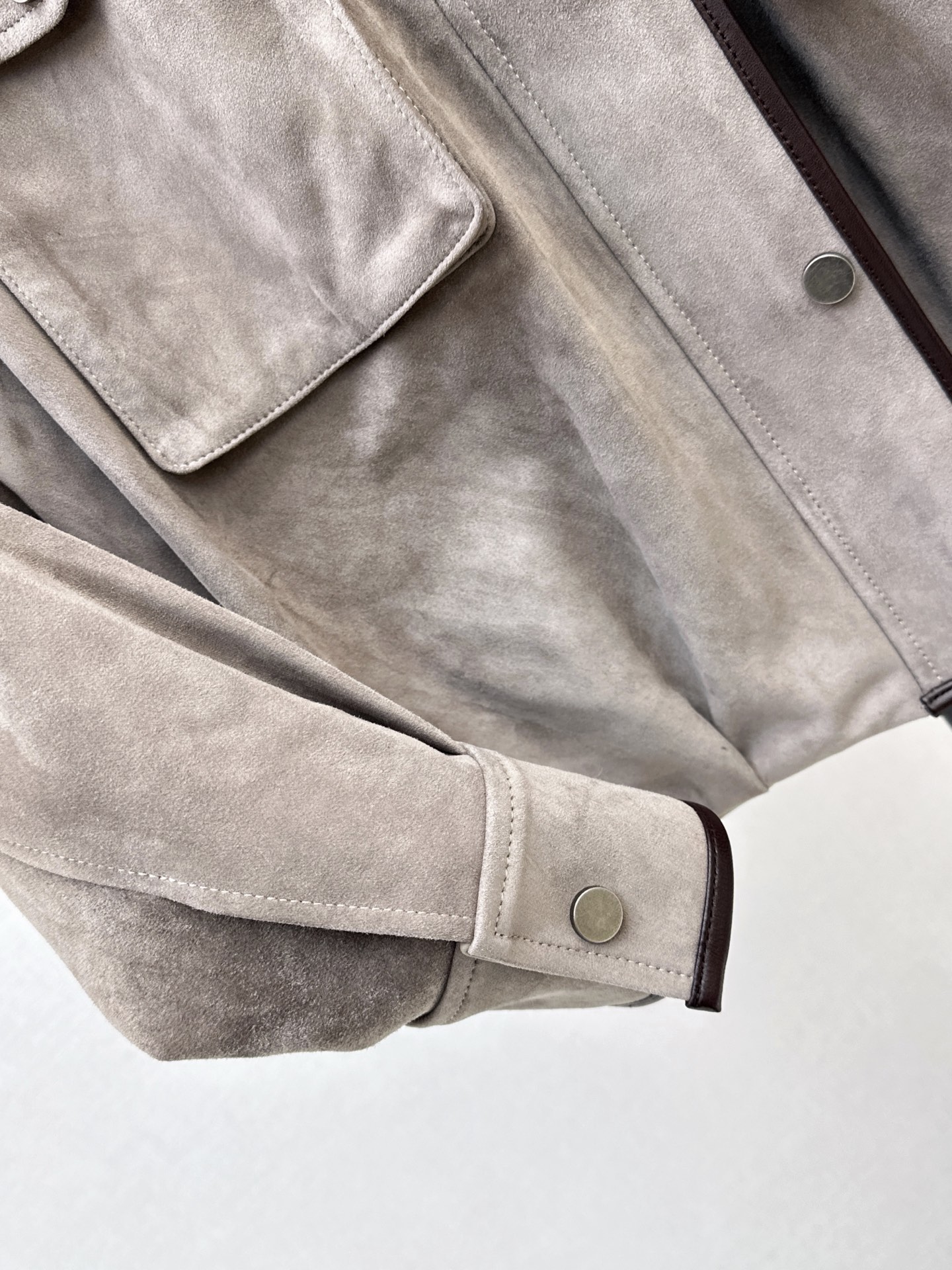 Brun 26fw suede fleece leather jacket