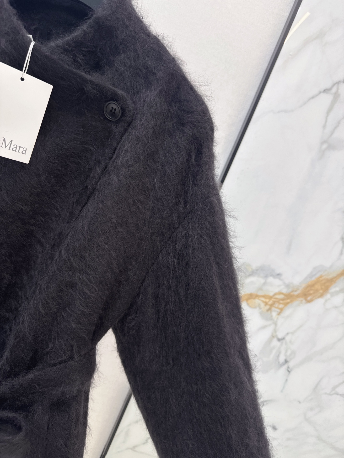 Max 26fw woolen belted jacket