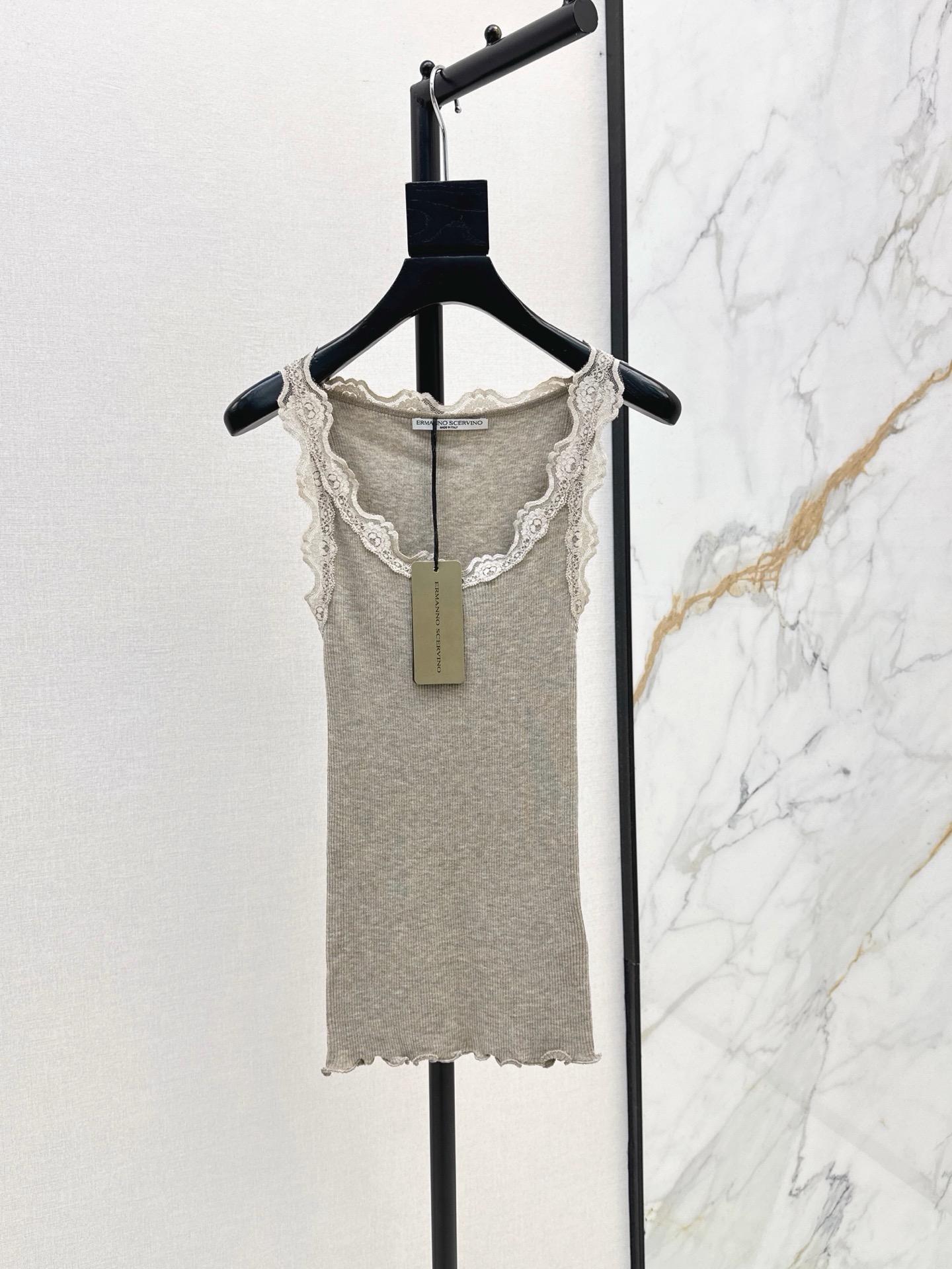 ES 26ss contract lace knit vest