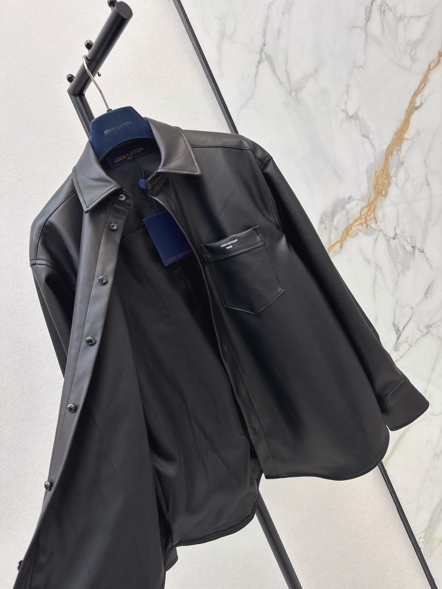Loui 26fw pu leather shirt jacket