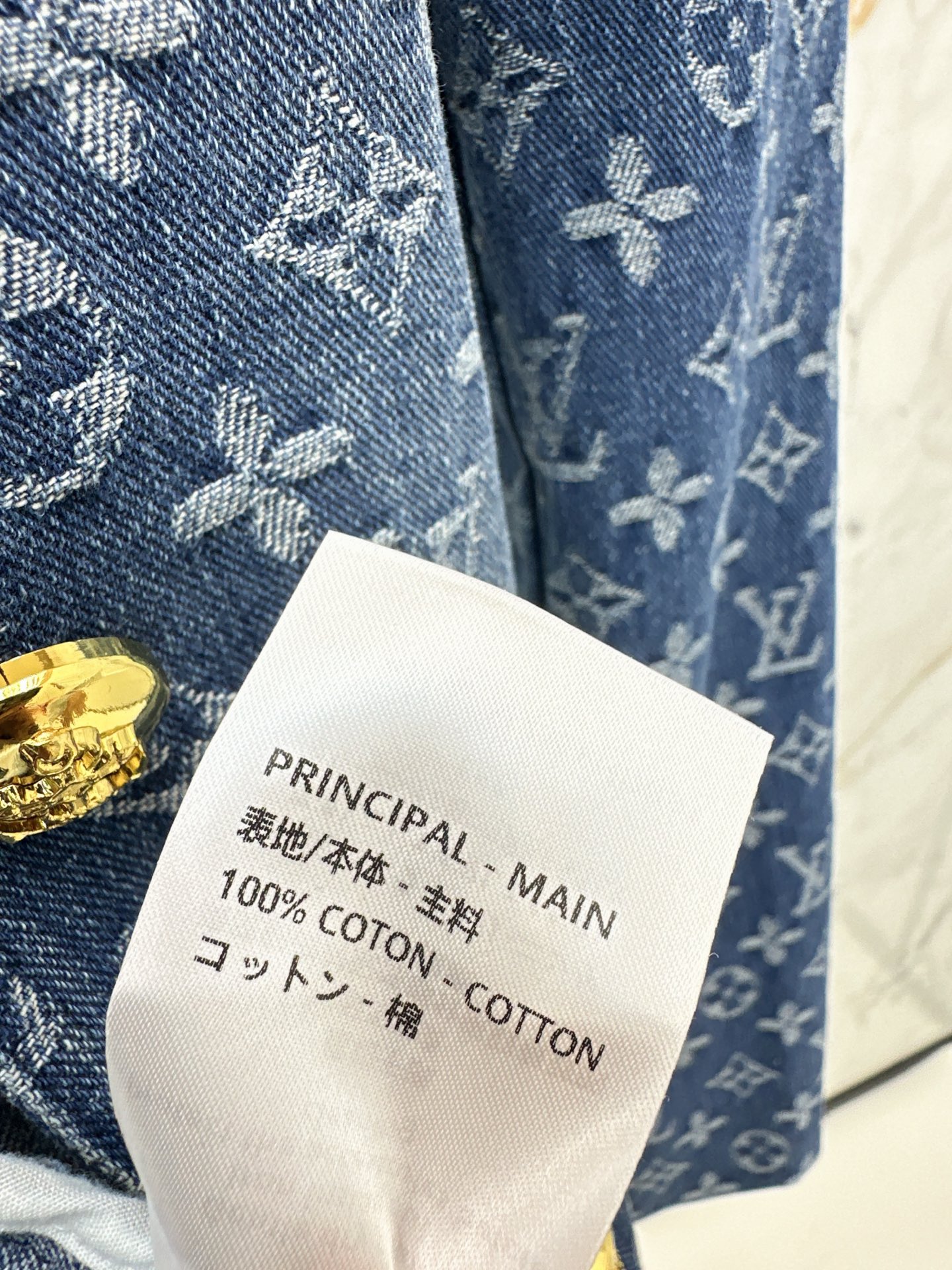 Loui 26fw print denim jacket