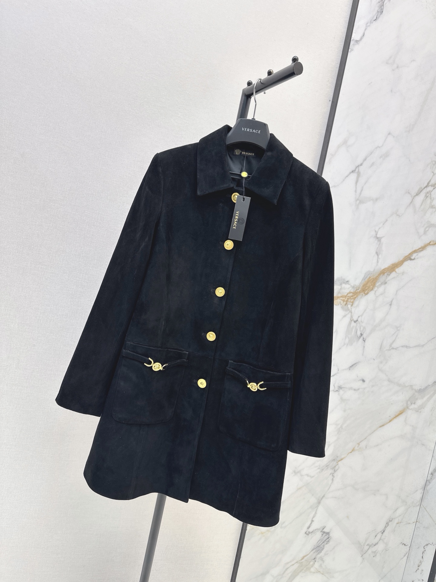 Ver 26fw suede long jacket