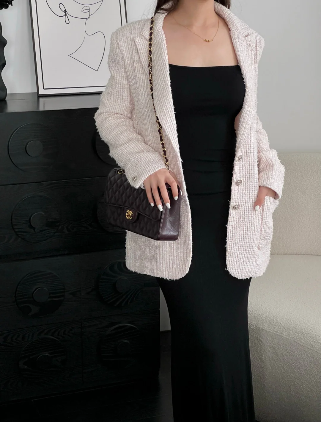 Chan cf25 chain shoulder bag