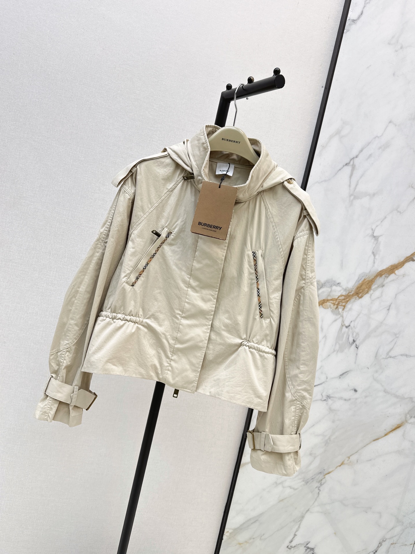 Bur 26fw hooded trench coats