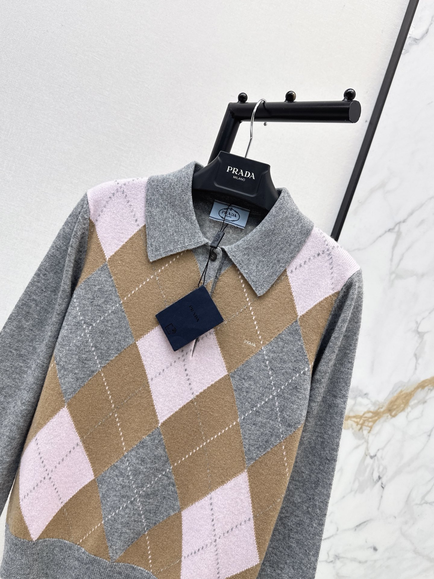 Pra 26fw cashmere polo knitwear