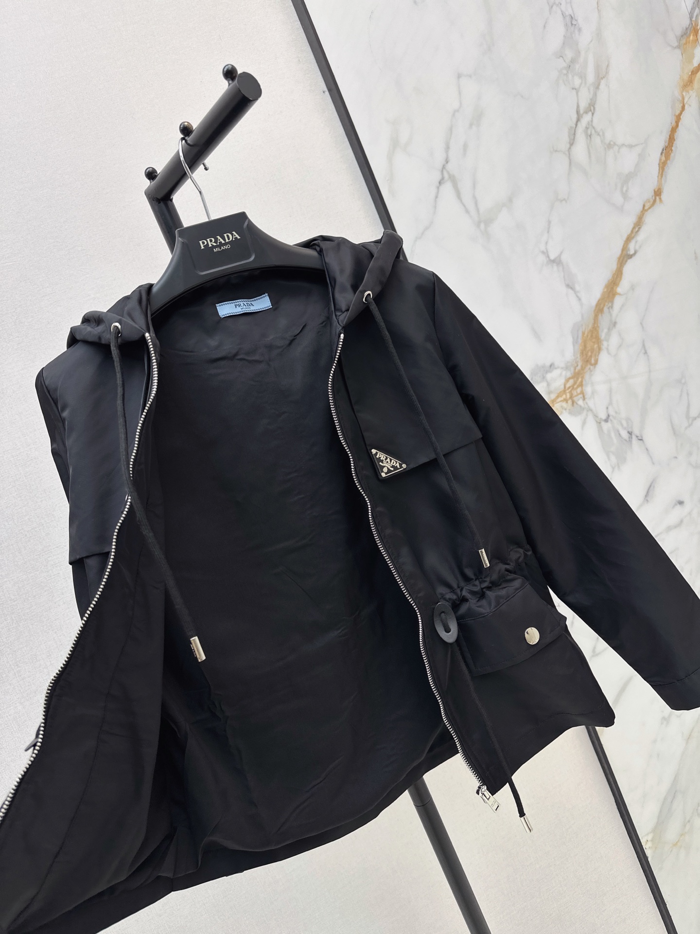 Pra 26fw drawstring hooded jacket