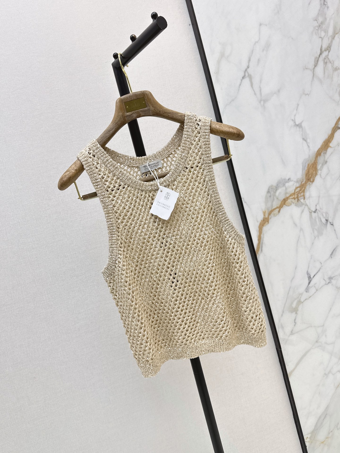 Brun 26ss 2pcs sequin vest camisole