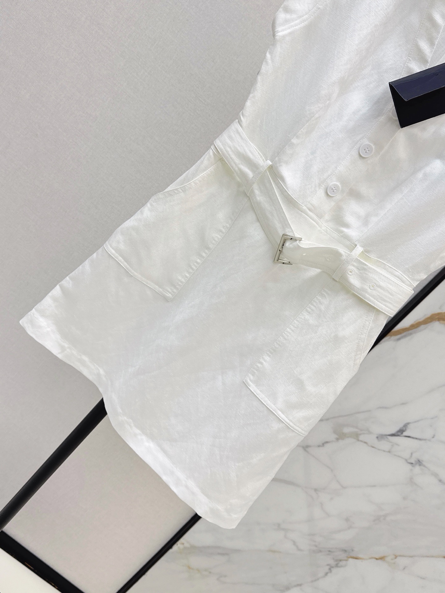 Pra 26ss sleeveless linen dress