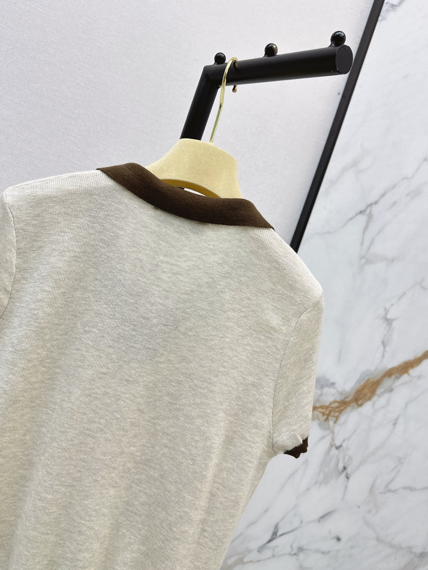 Miu 26ss polo knit top