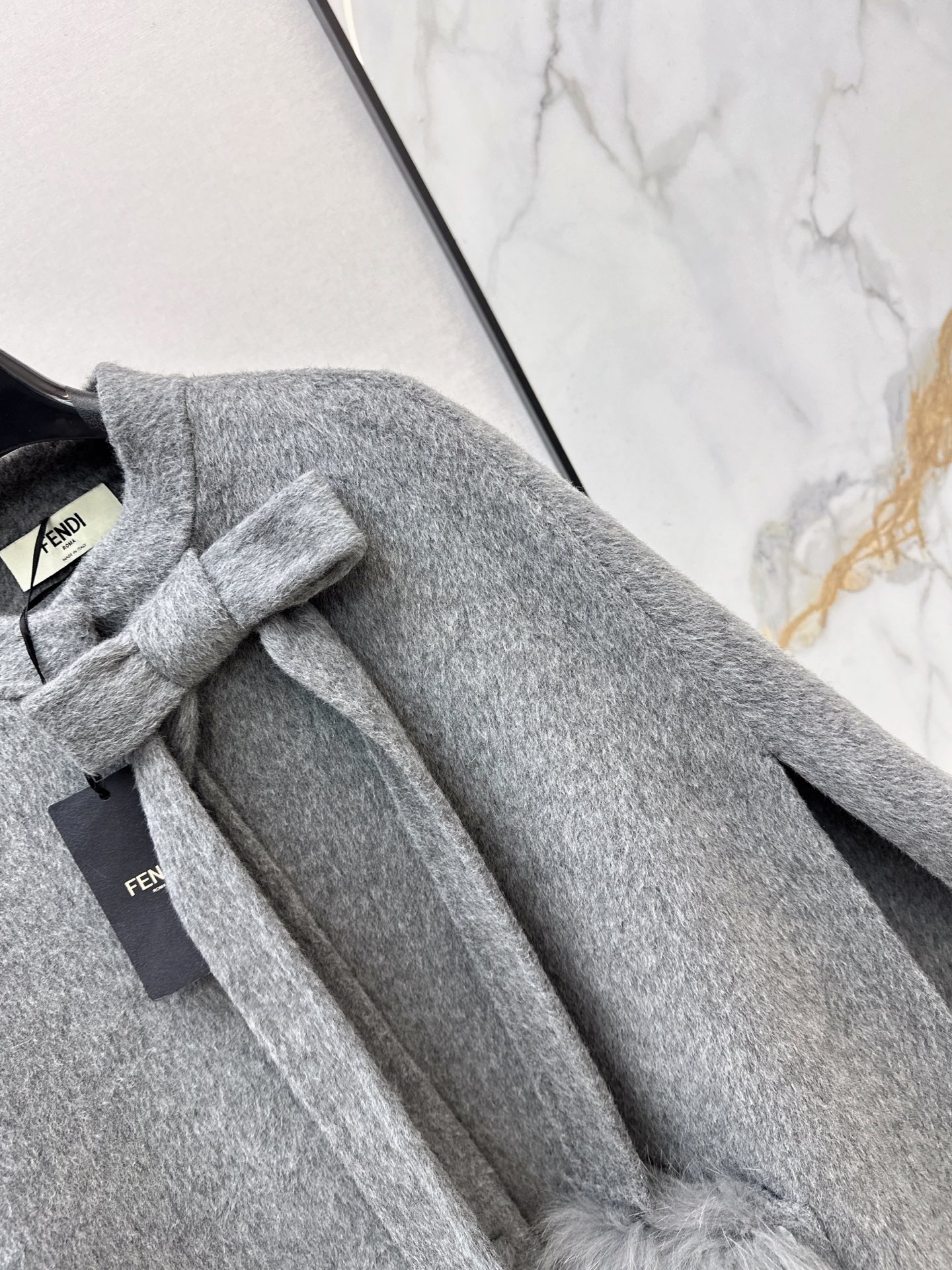 Fen 26fw woolen cape jacket