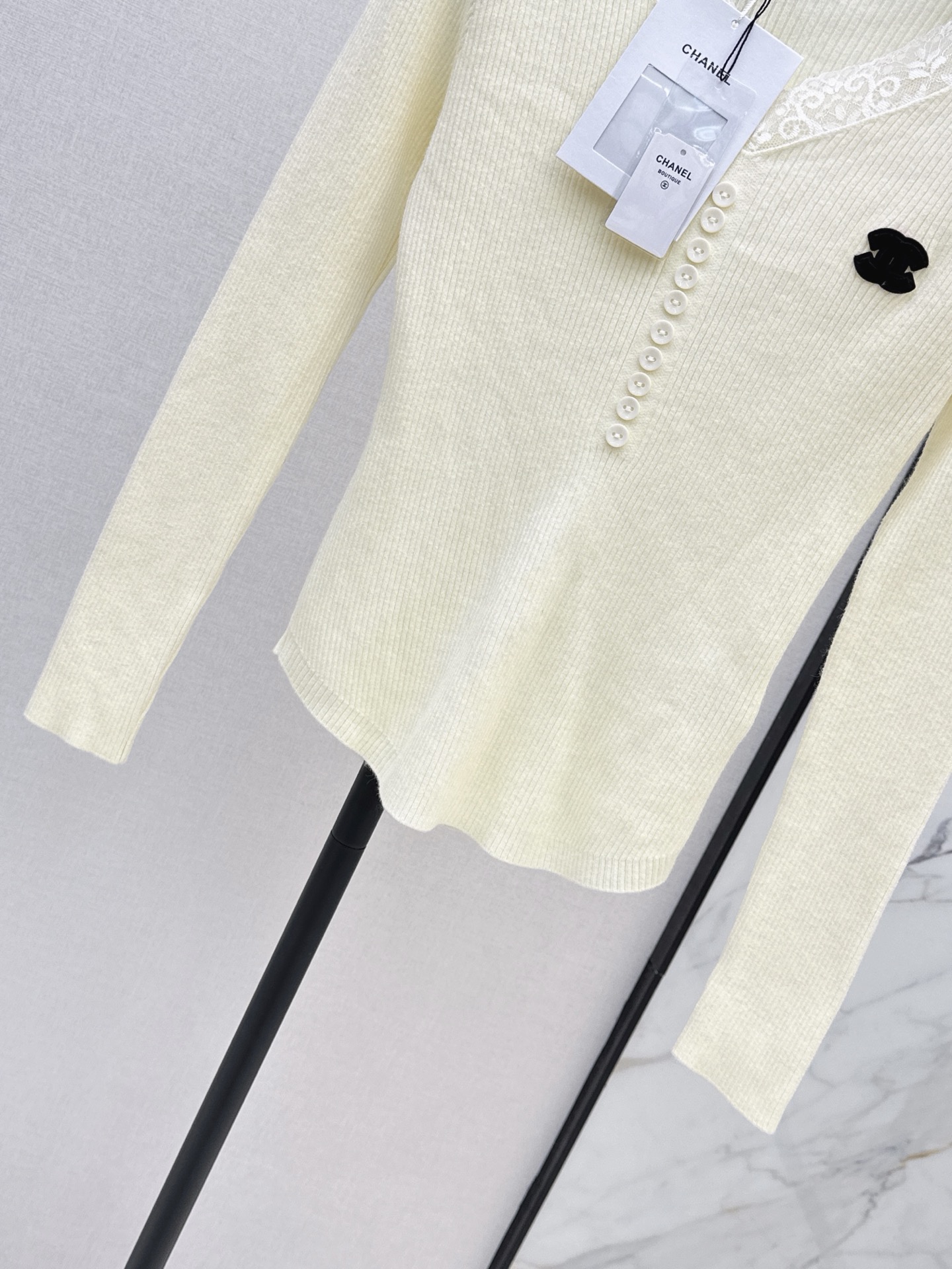 Chan 26fw lace contract basic tee