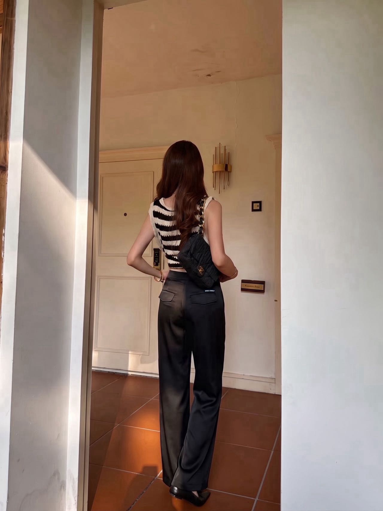 Miu 26fw wied-leg pants