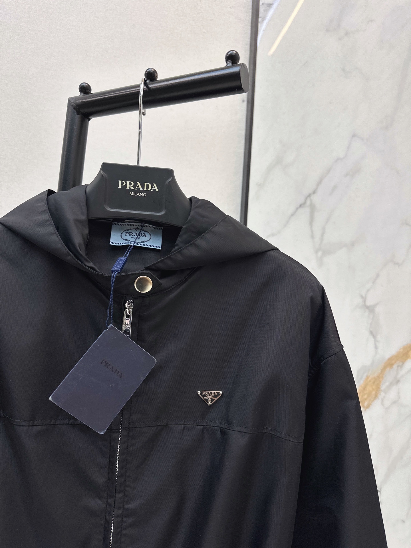 Pra 26fw long hooded zip jacket