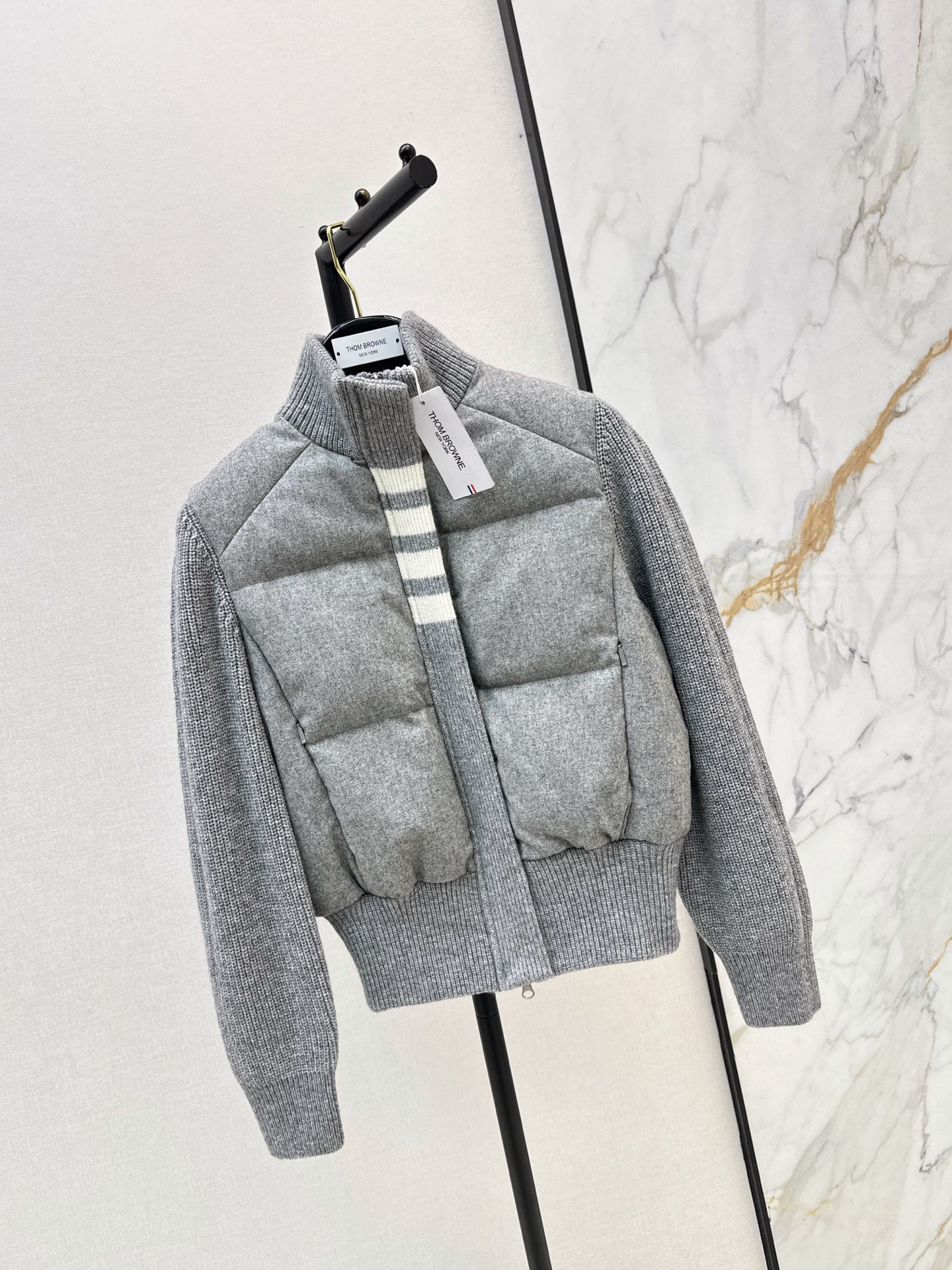 Thom 26fw knit contract down jacket