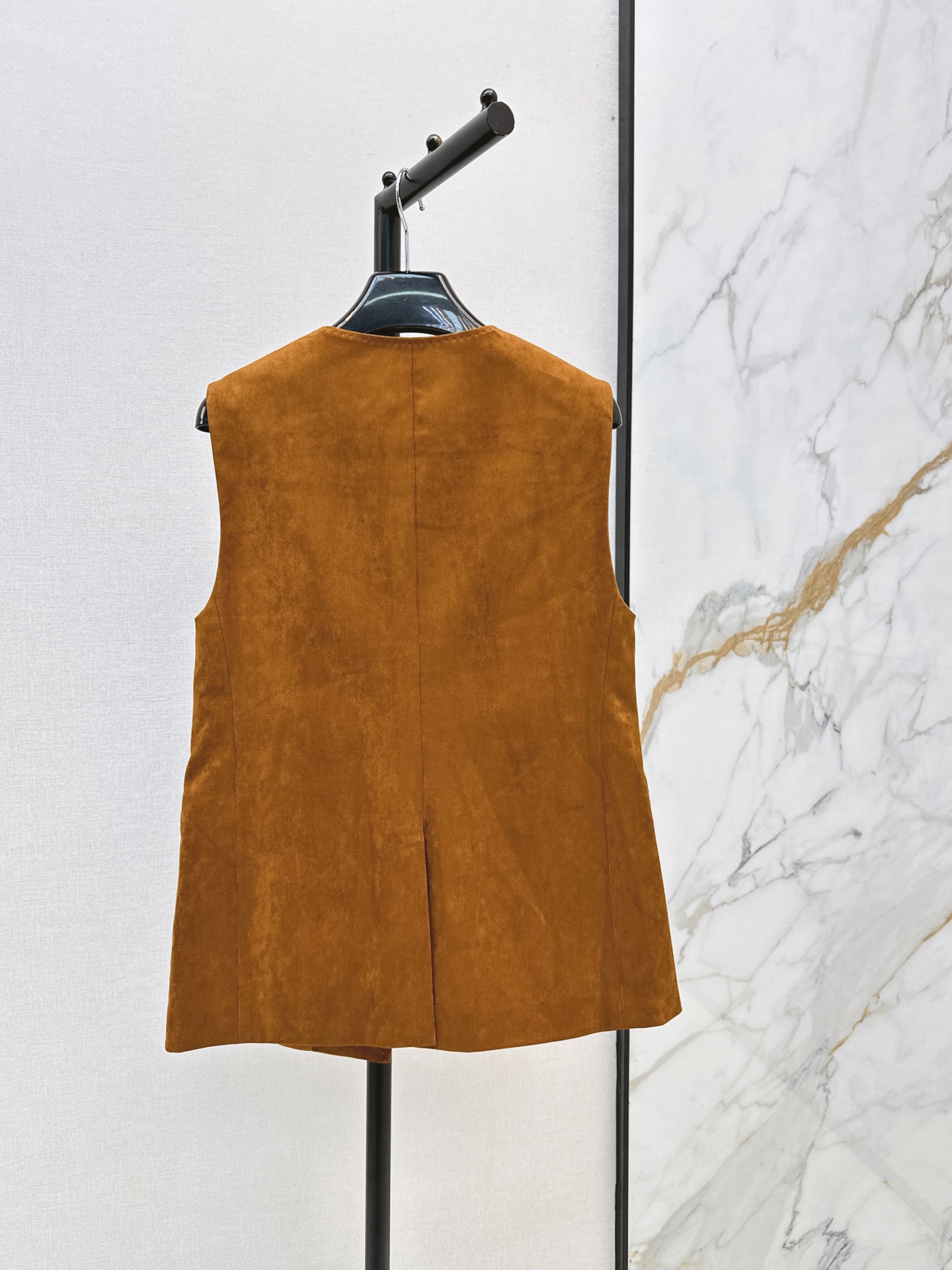 Sain 26fw suede-fleece vest jacket