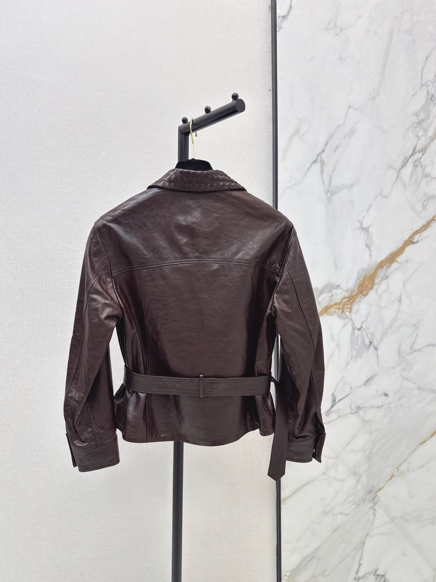 Bott 26fw belted leather jacket