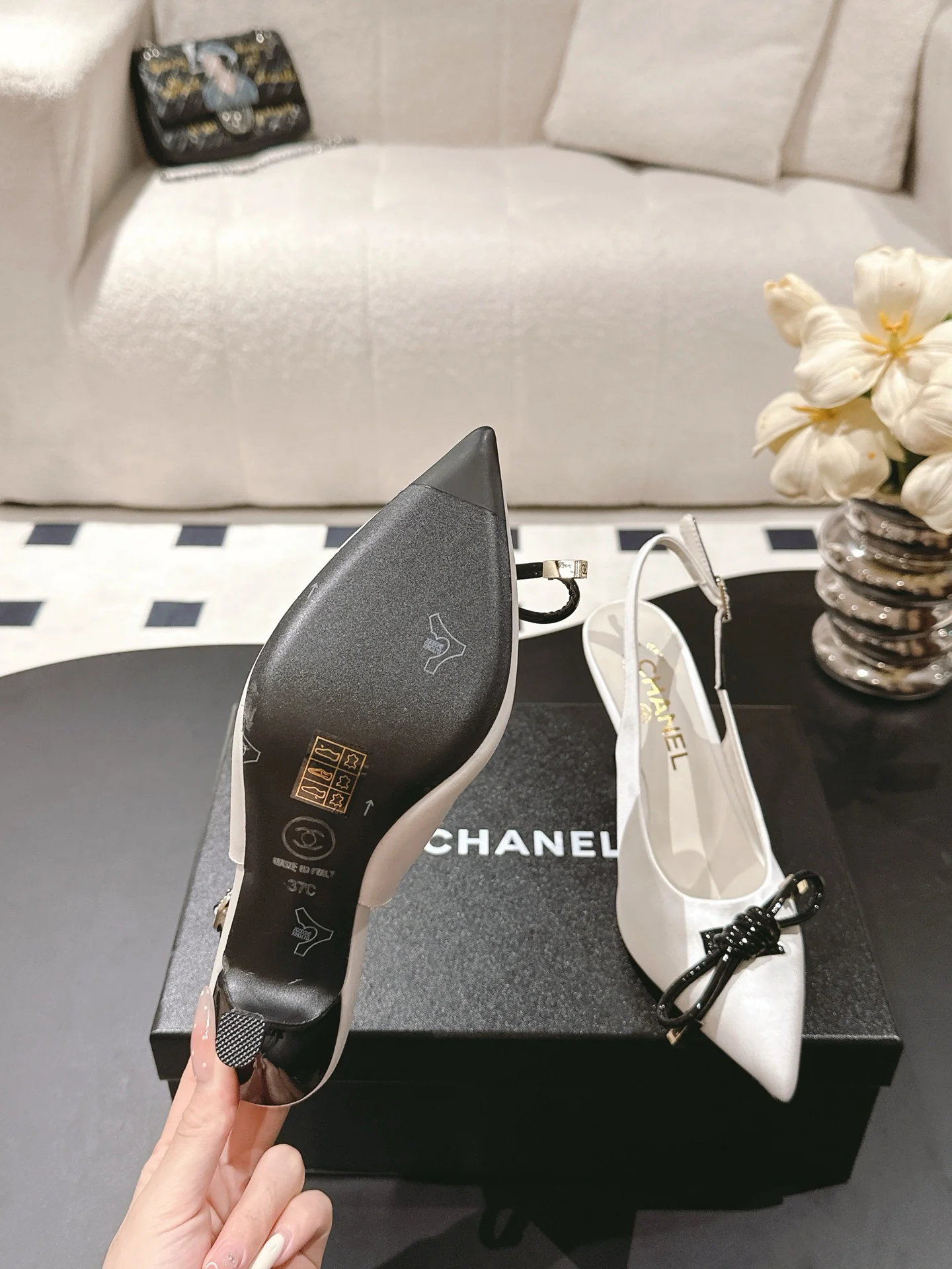 Chan 25fw slingback heels