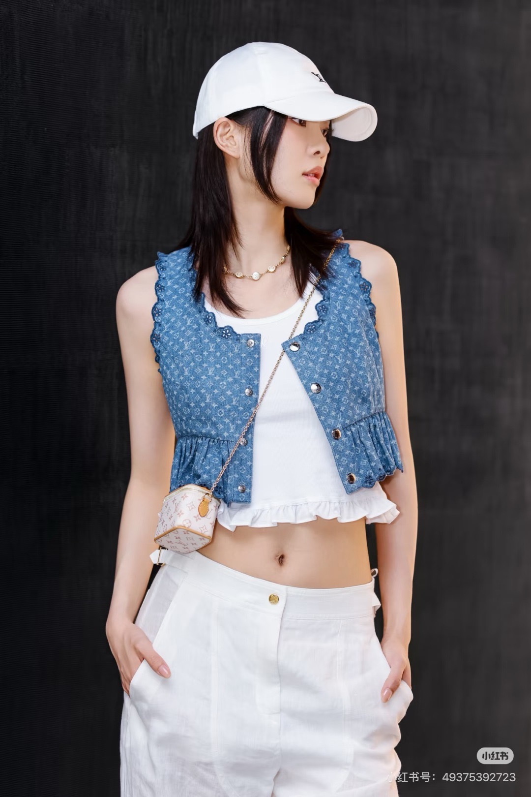 Loui 26ss sleeveless denim top