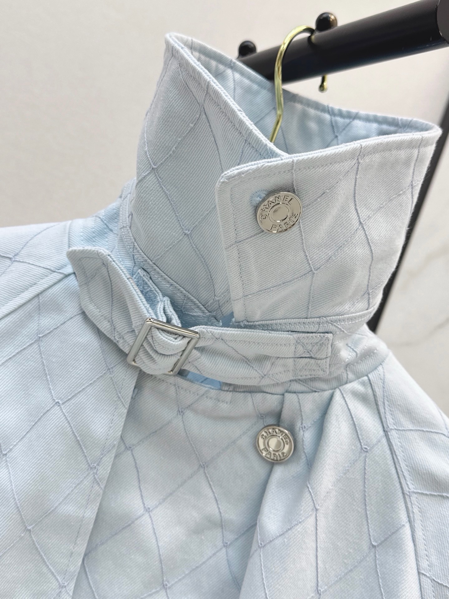 Chan 26fw denim cropped trench coats